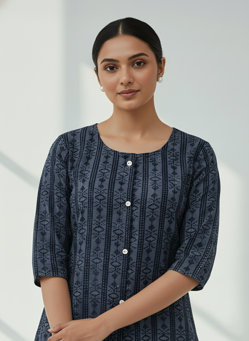 Women’s Stylish Button-Down Kurti