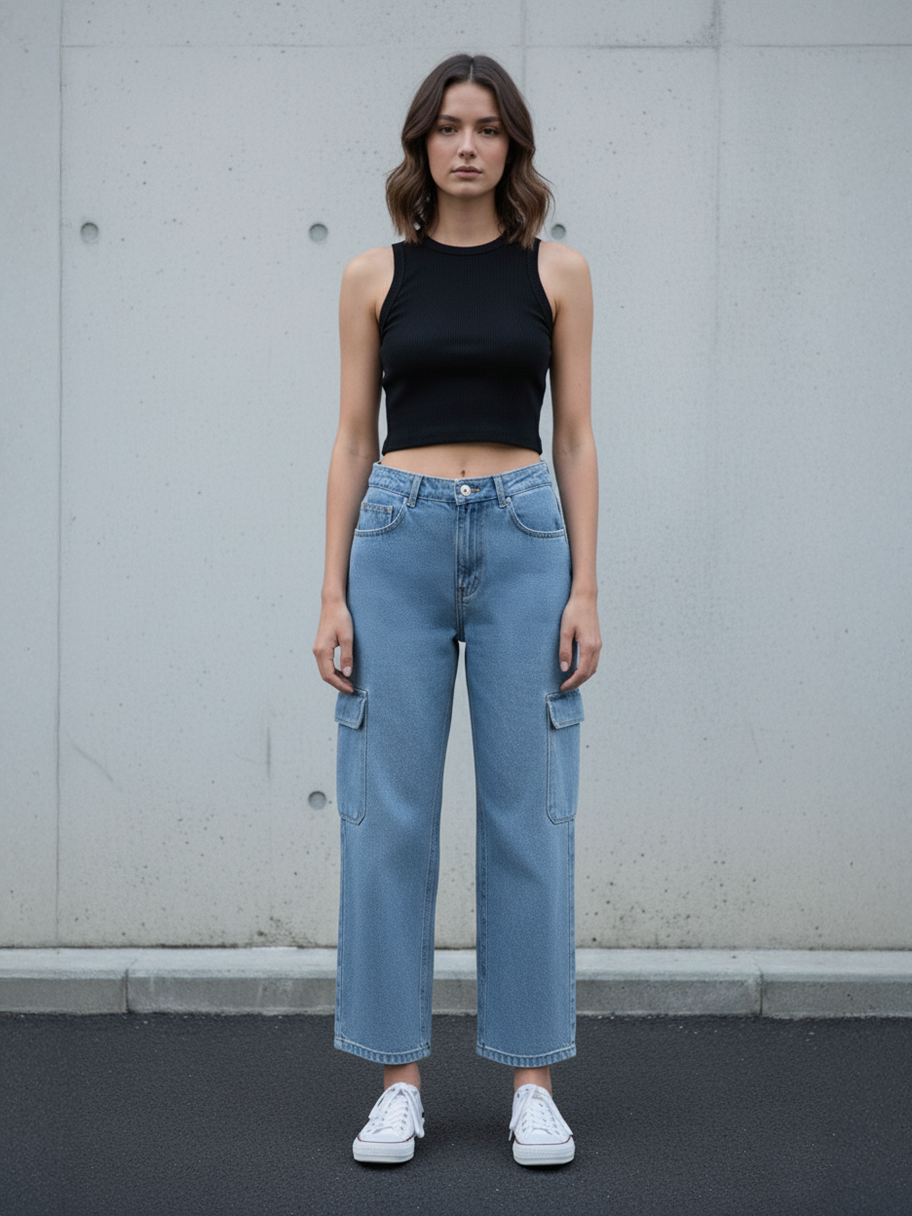 Ice Blue Women's Straight Fit Jeans