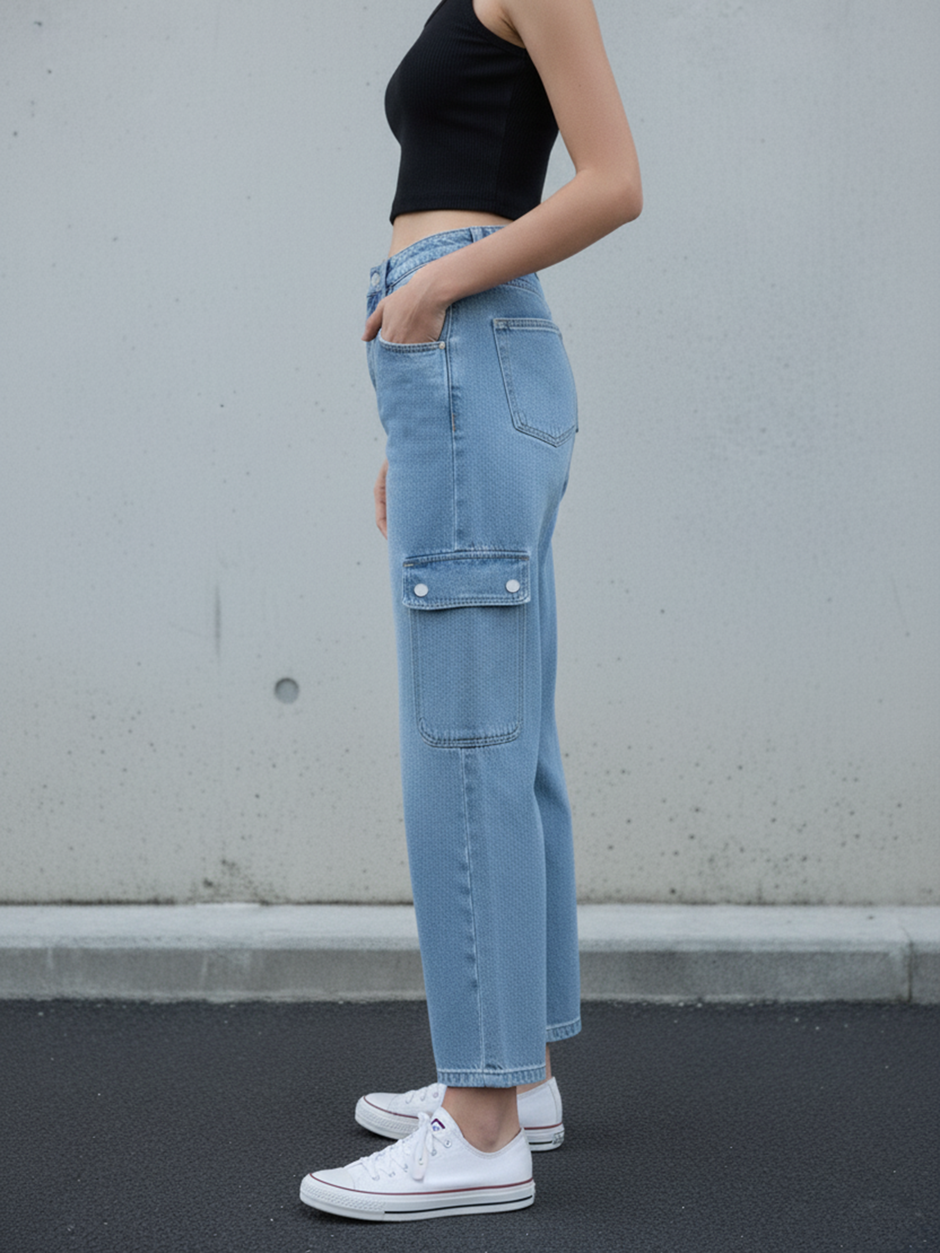 Ice Blue Women's Straight Fit Jeans