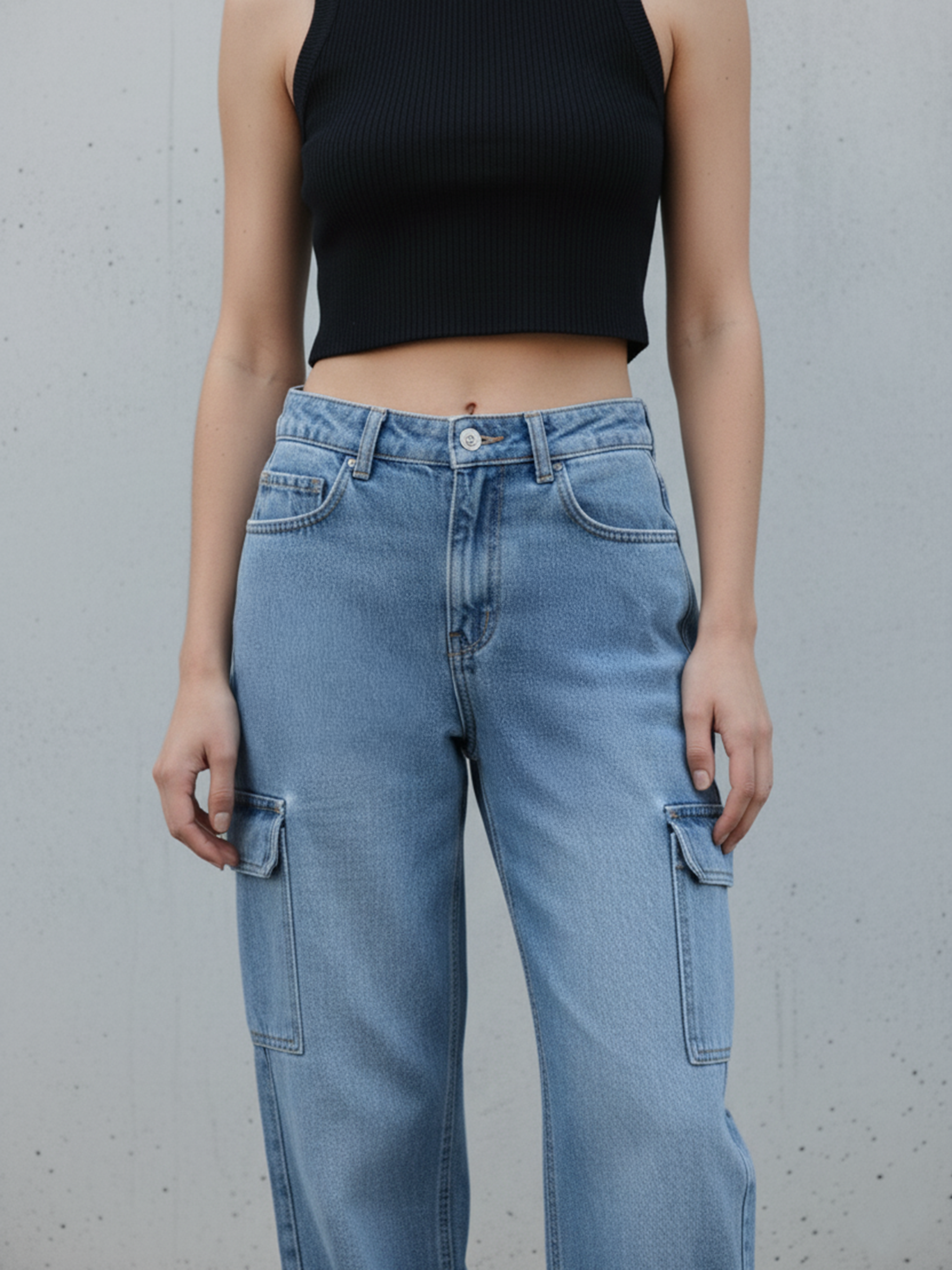 Ice Blue Women's Straight Fit Jeans