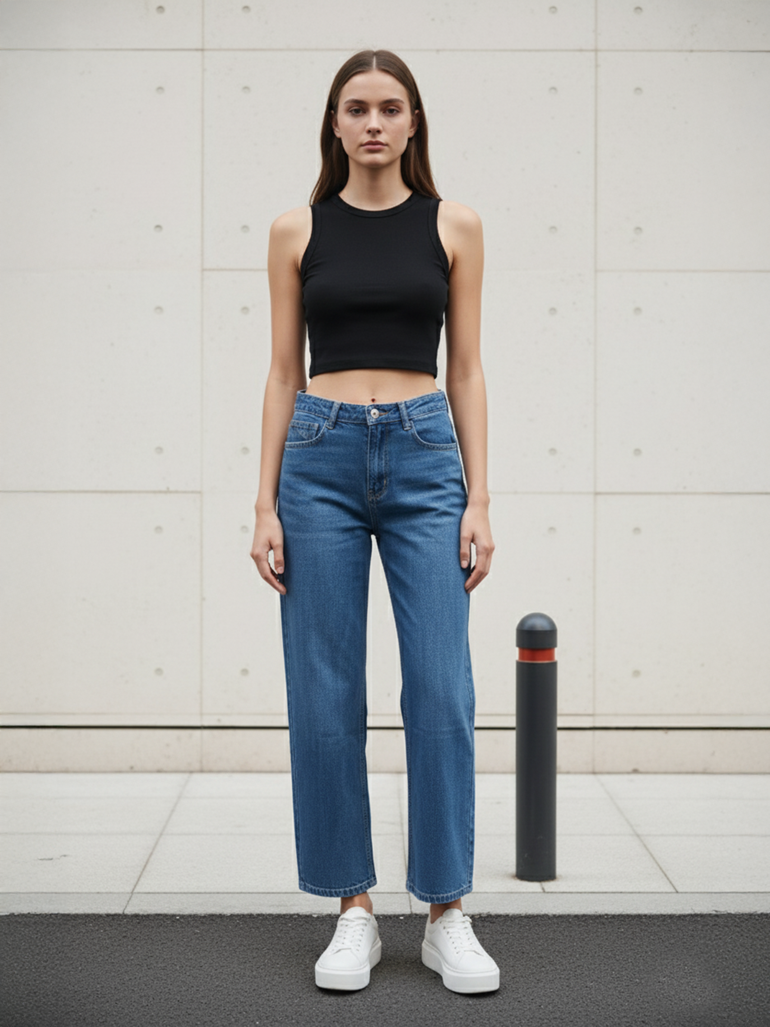 Stone Blue Women's Straight Fit Jeans