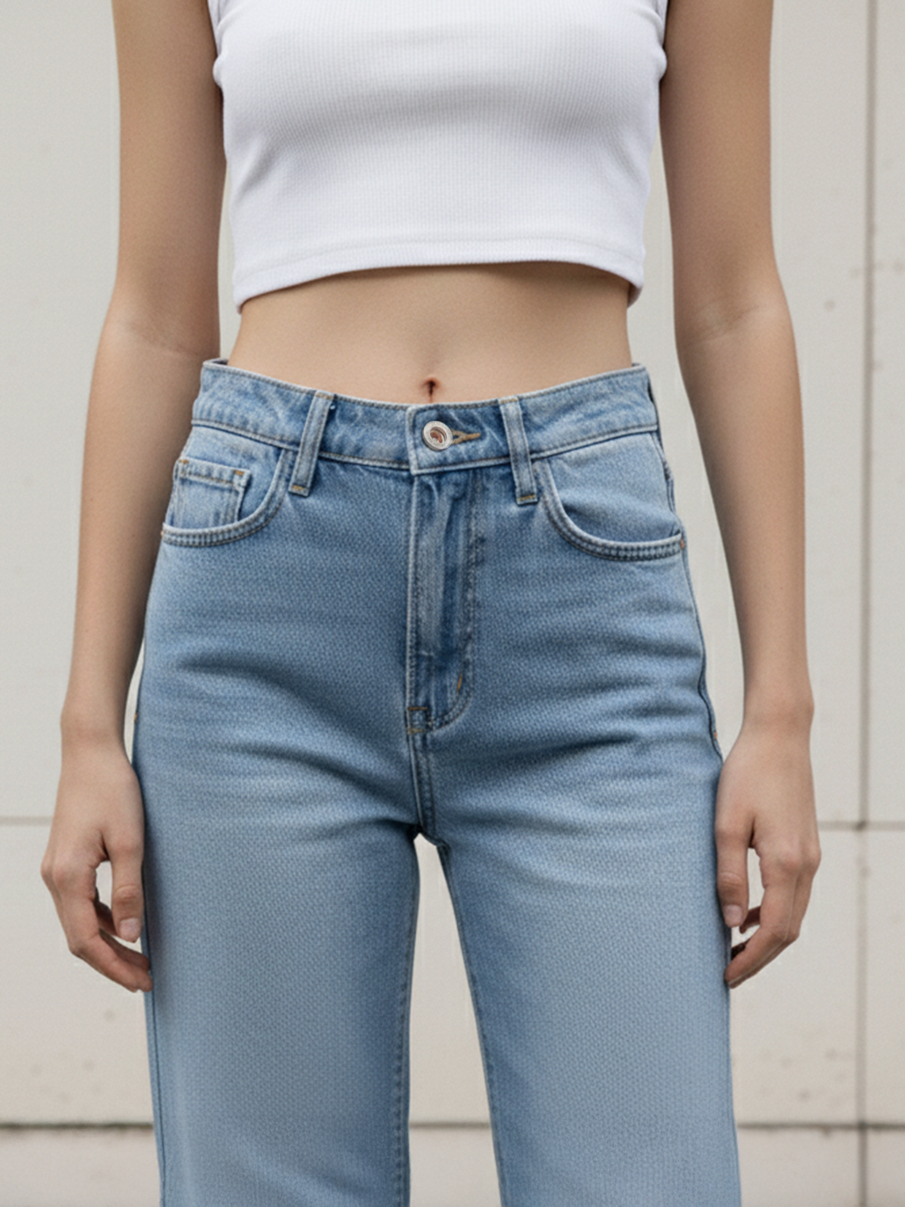 Ice Blue Women's Straight Fit Jeans