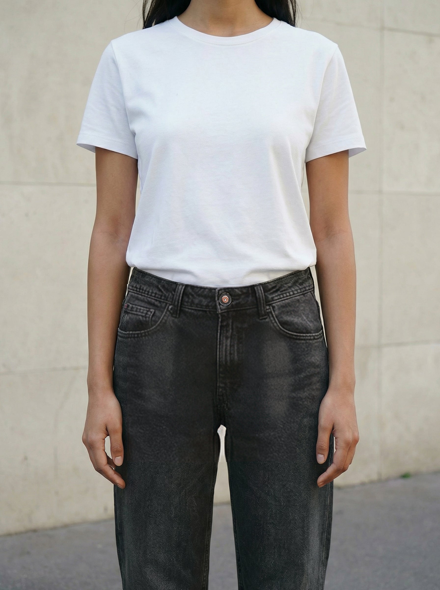 Carbon Black PP Spray Finish Straight Fit Jeans