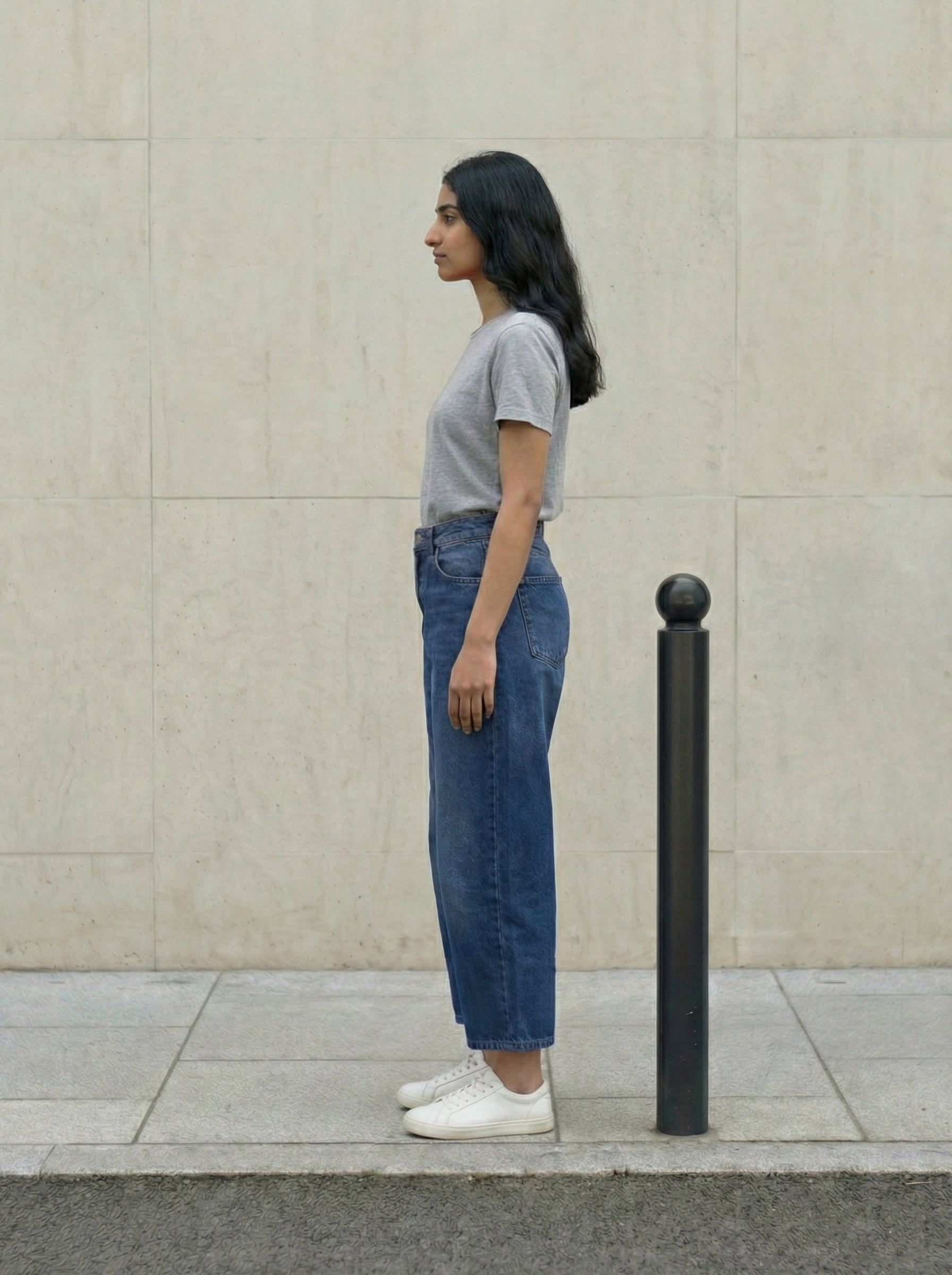 Blue Tinted Denim Straight Fit Women’s Jeans