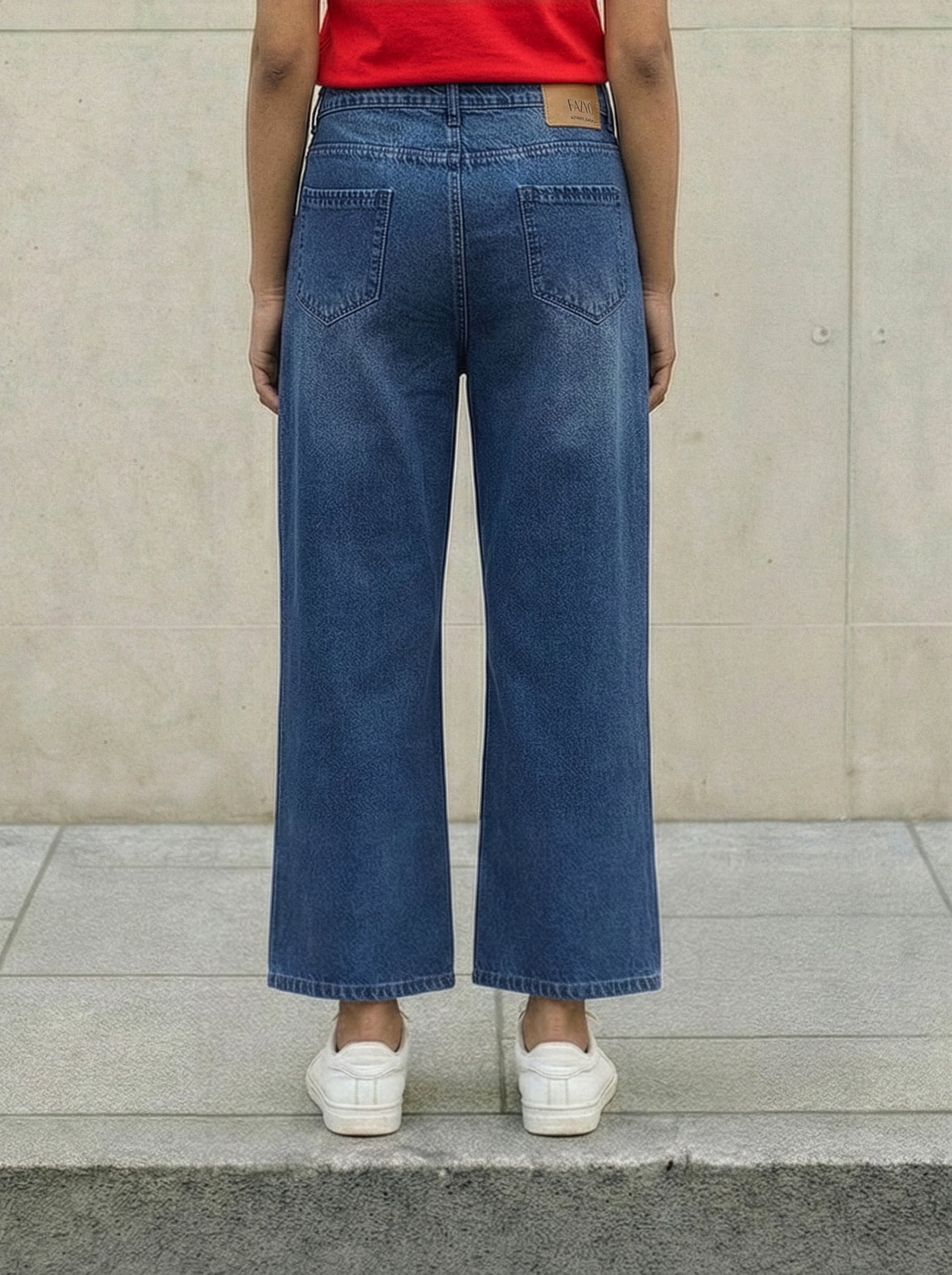 Stone Blue Denim Straight Fit Women’s Jeans