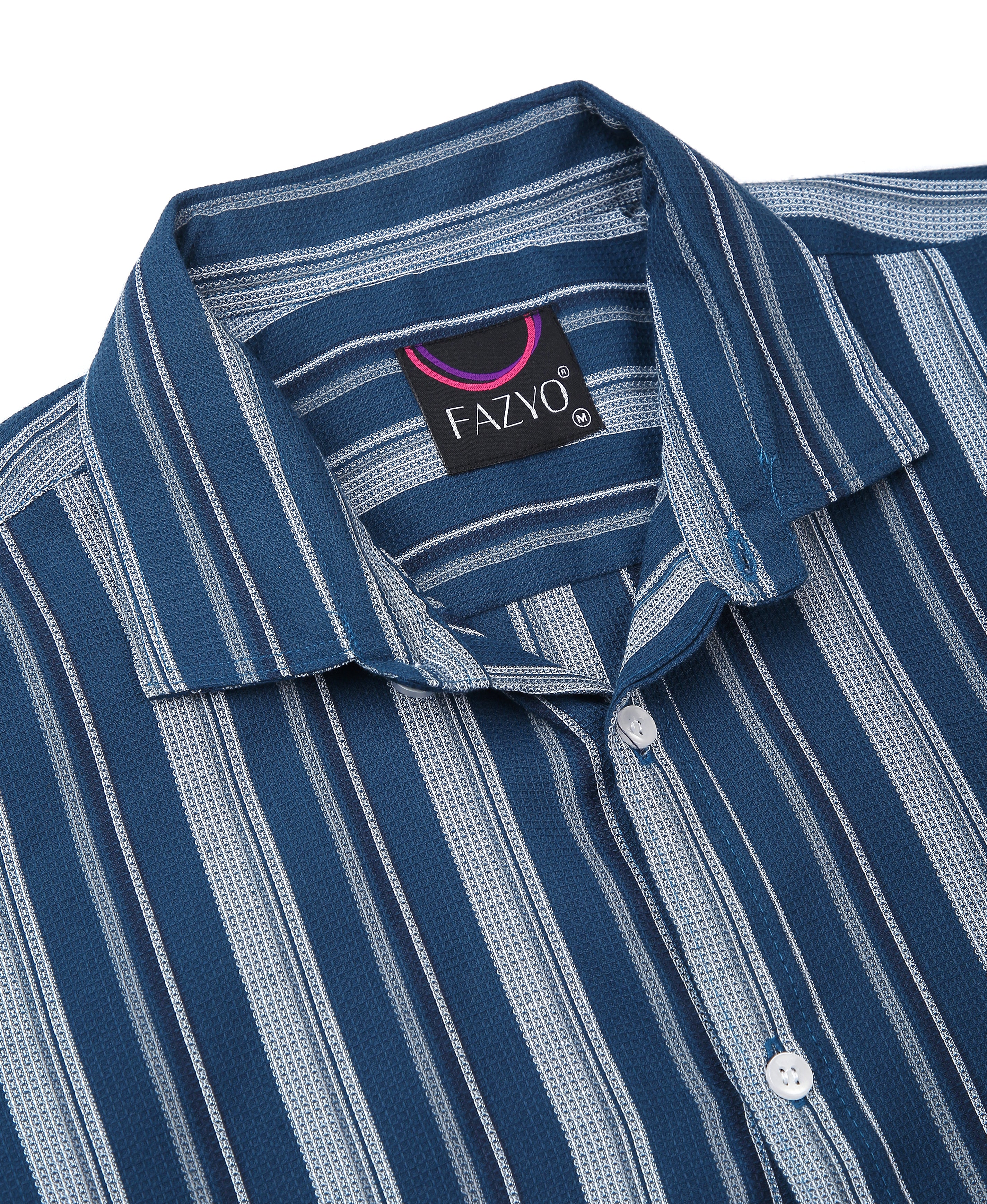 Azure Stripe Tailored Shirt