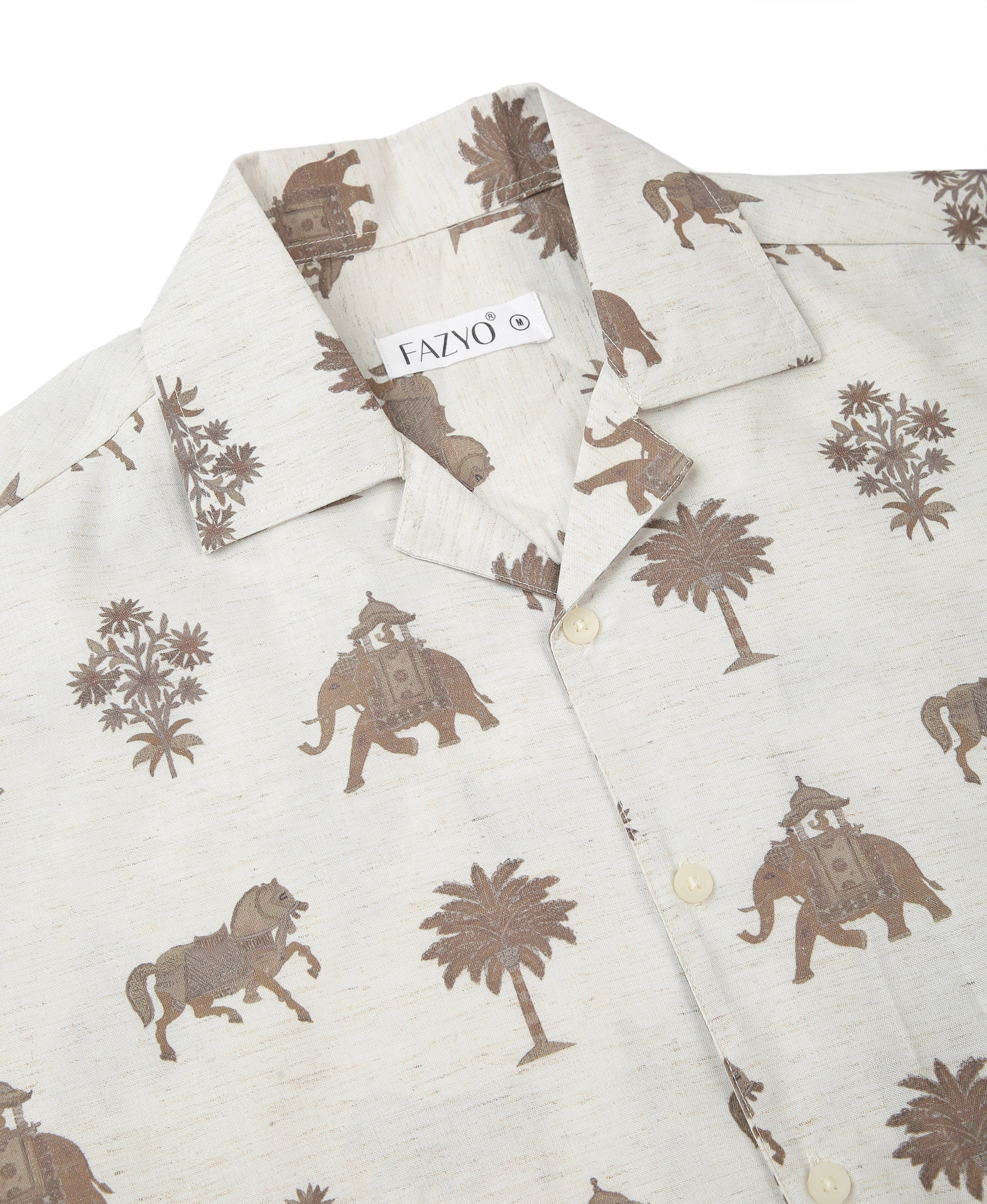 Tropic Hues Printed Linen Shirt