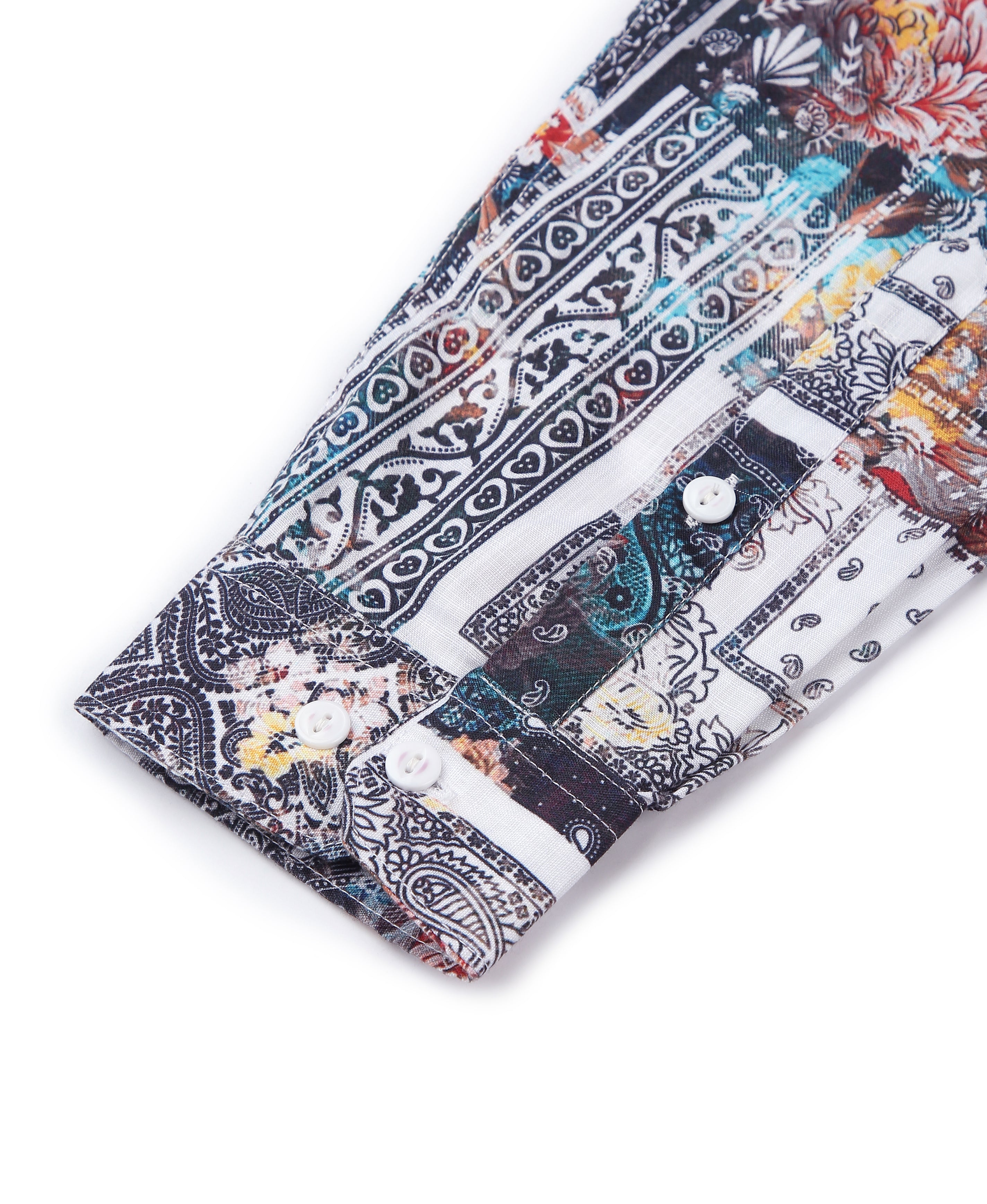 Tropica Linen Print Slim Shirt