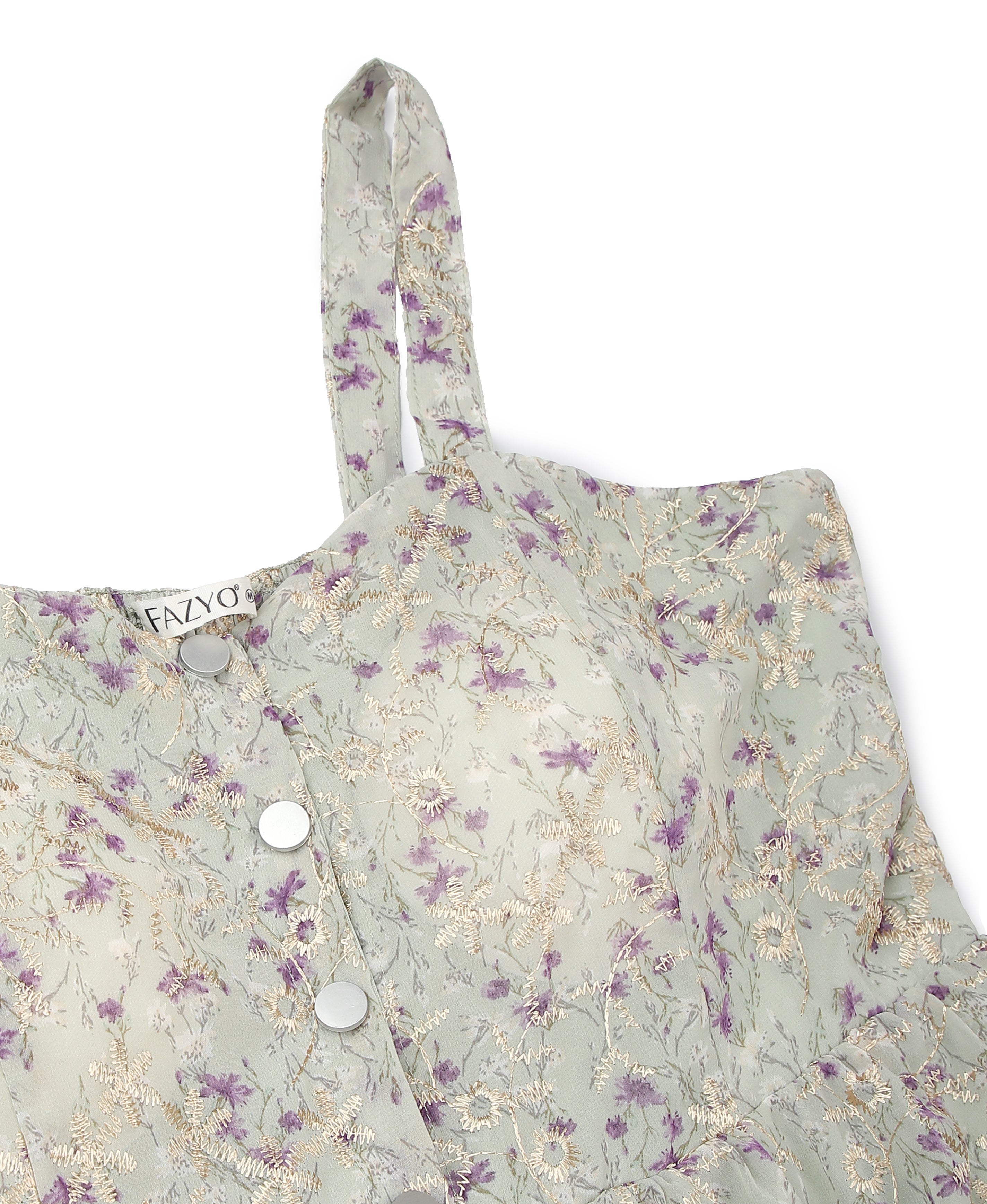 Ivory Bloom Embroidered Dress