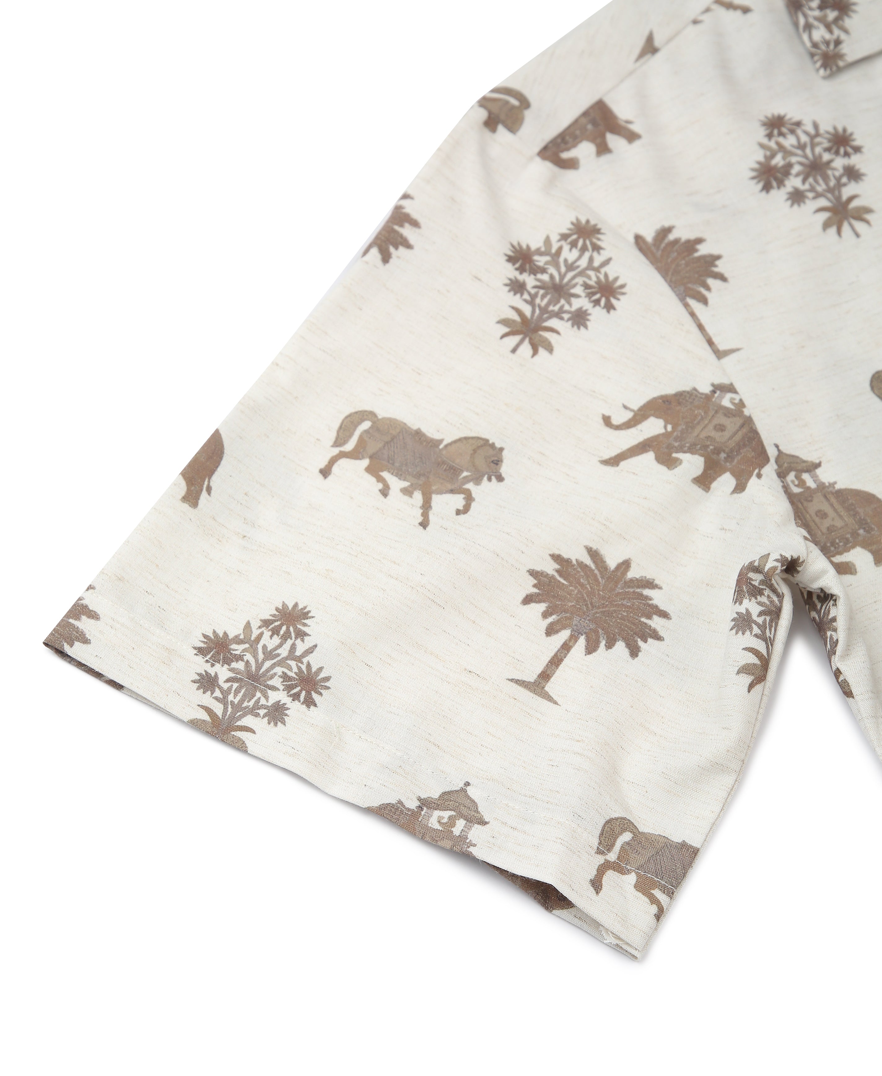 Tropic Hues Printed Linen Shirt