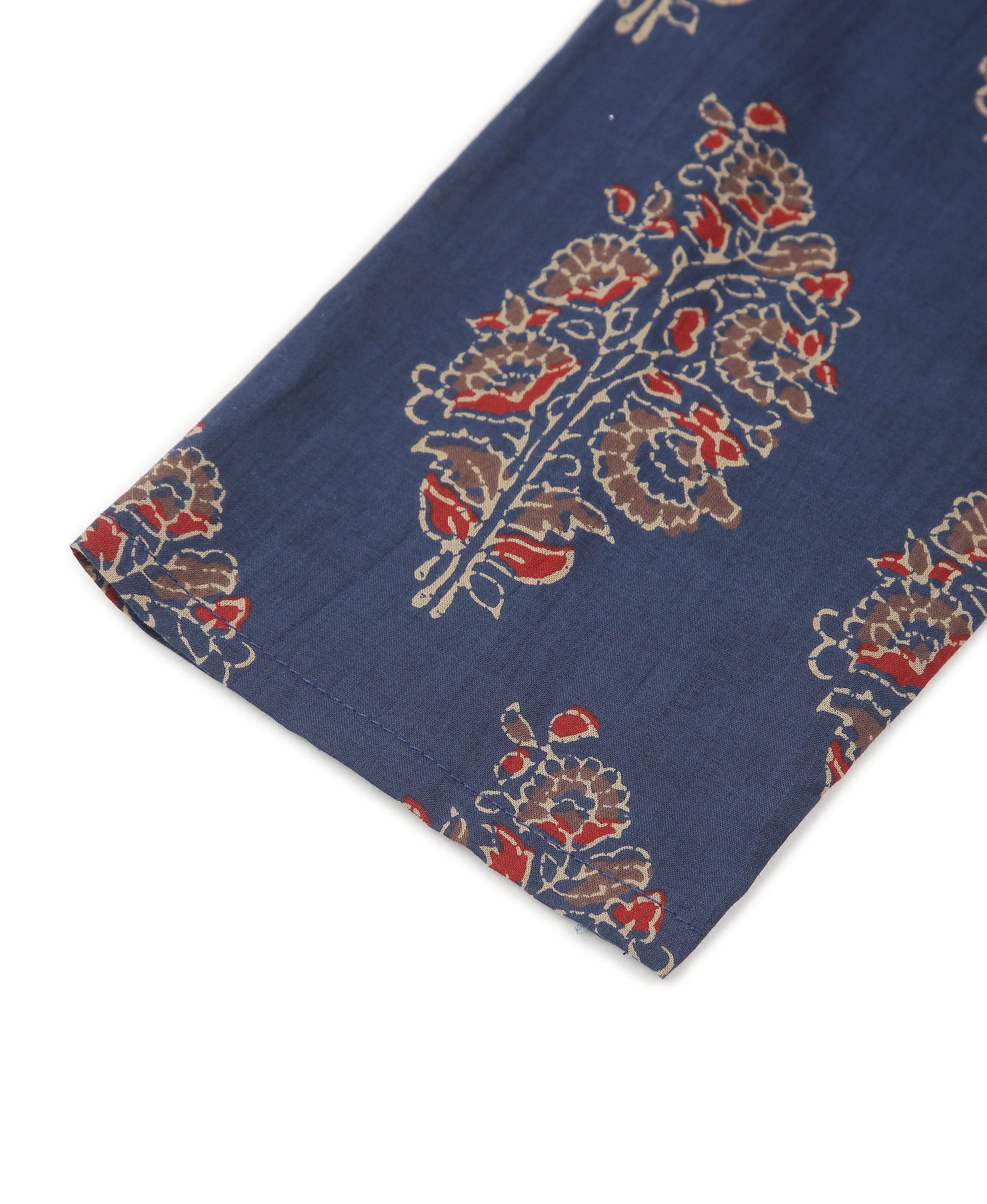 Azure Bloom Cotton Kurti