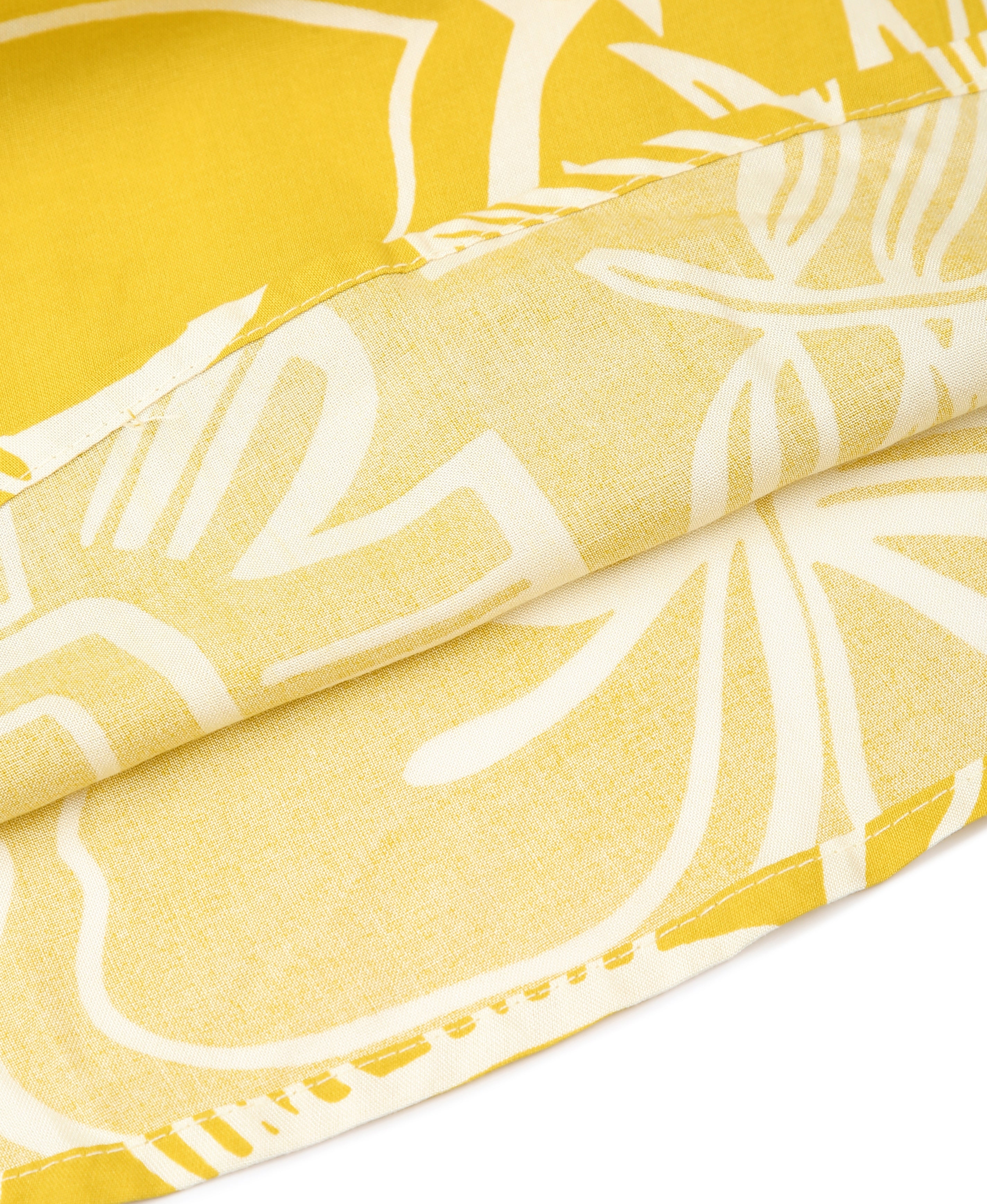 Yellow Bloom Viscose Flare Dress