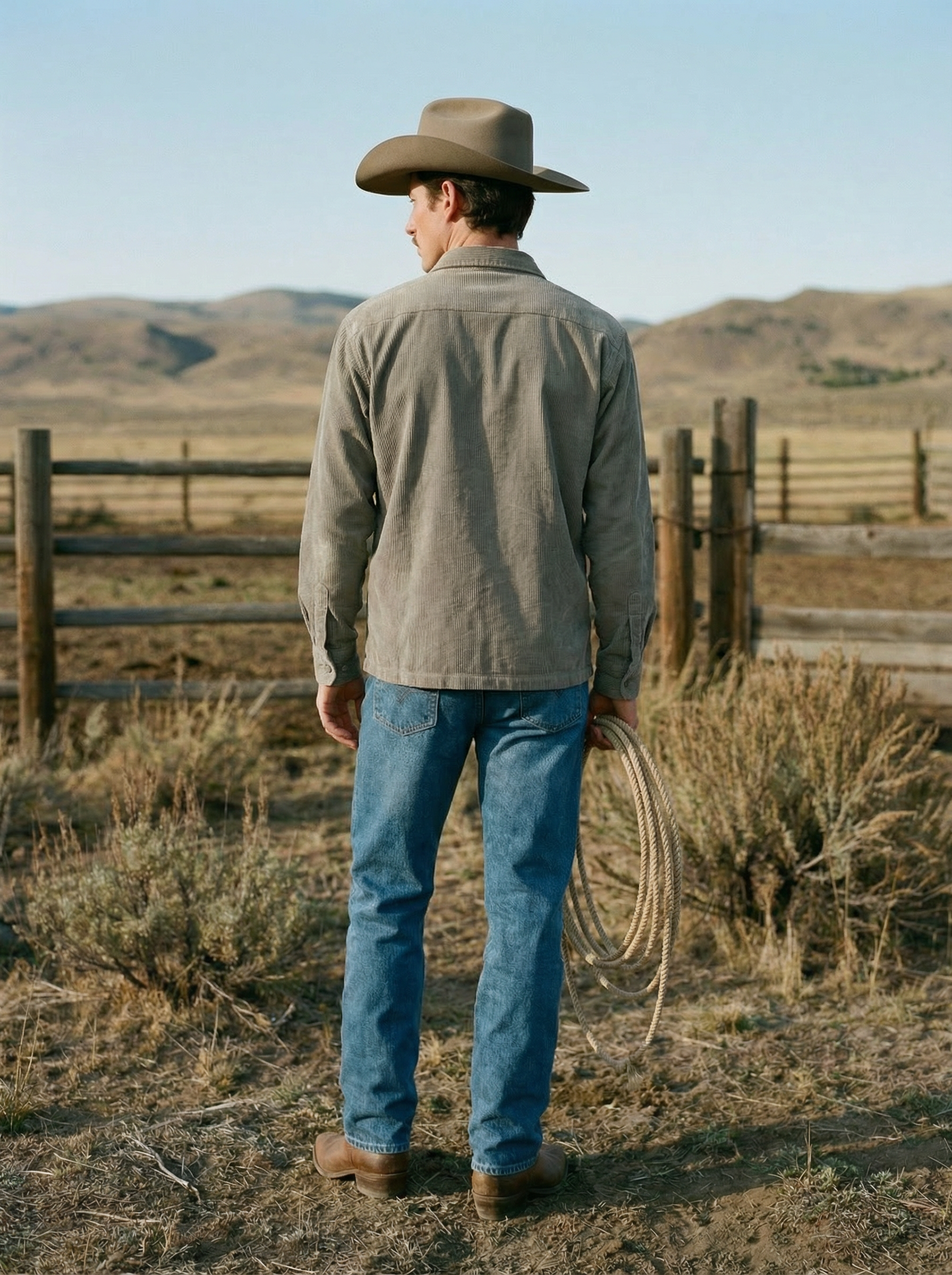 Ash Corduroy Relax Fit Full Sleeve Shirt