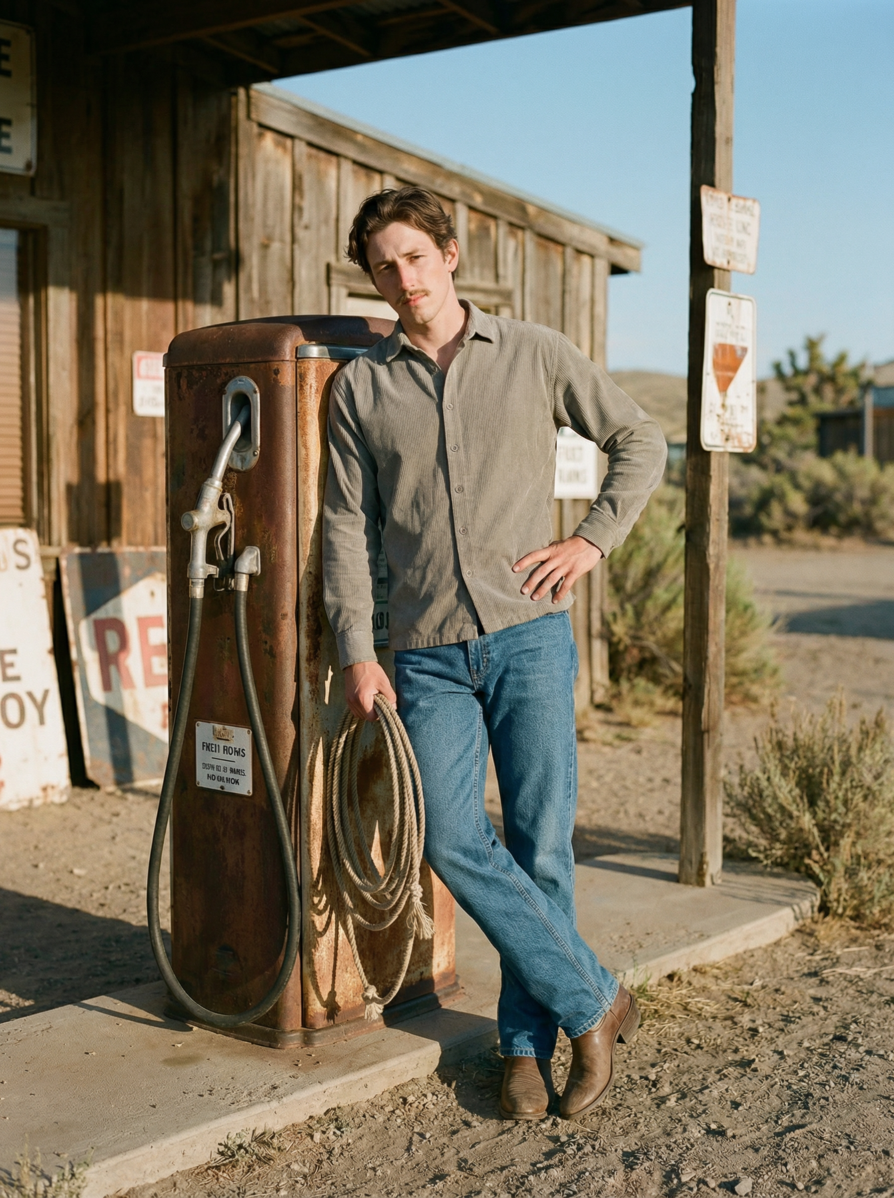 Ash Corduroy Relax Fit Full Sleeve Shirt