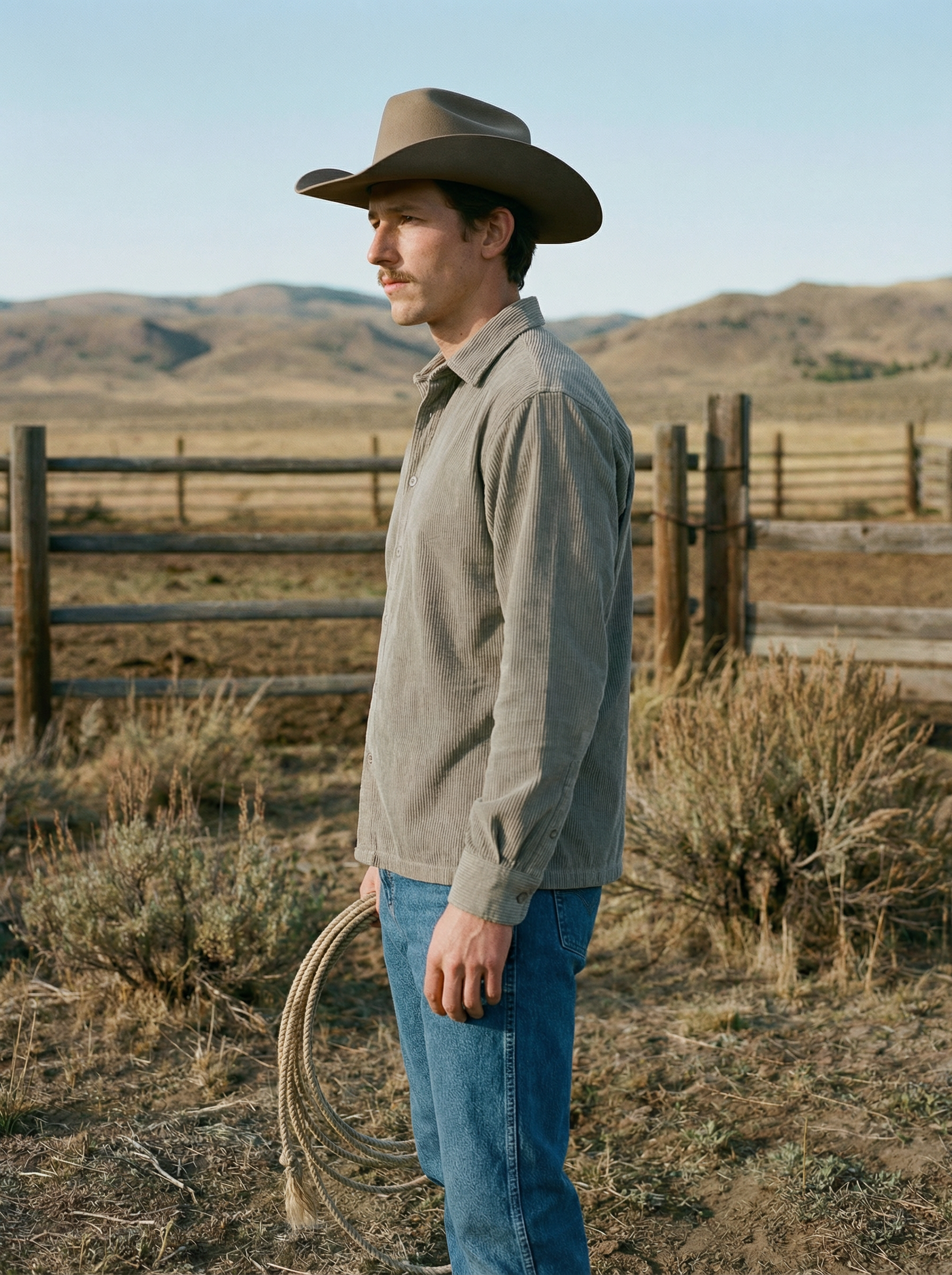 Ash Corduroy Relax Fit Full Sleeve Shirt