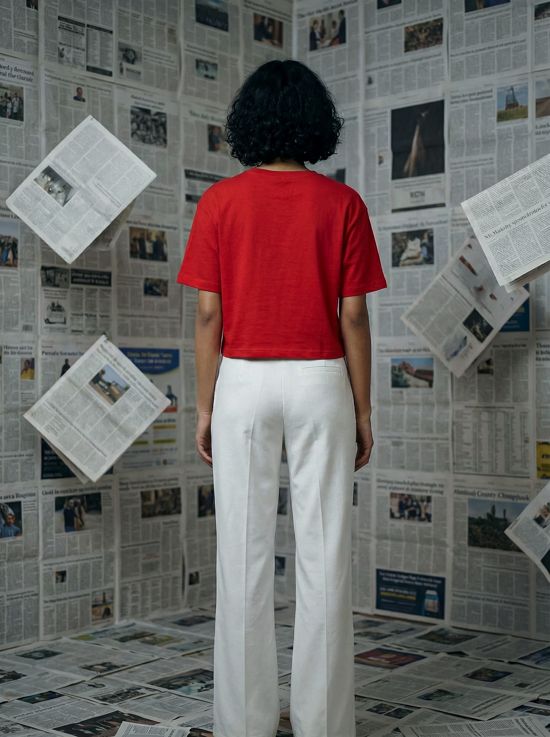 Women’s Maroon Slim Fit Round Neck Crop Top