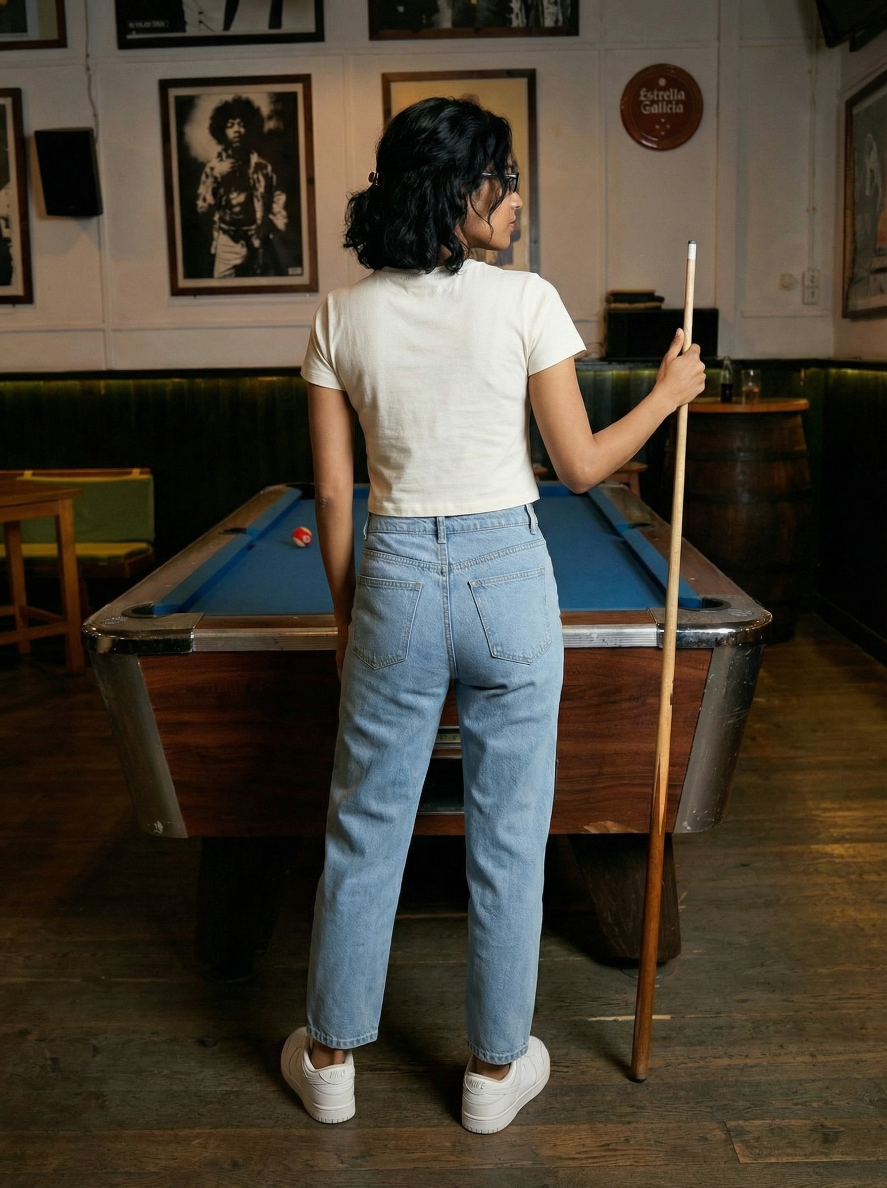 Women’s Off-White Slim Fit Round Neck Crop Top