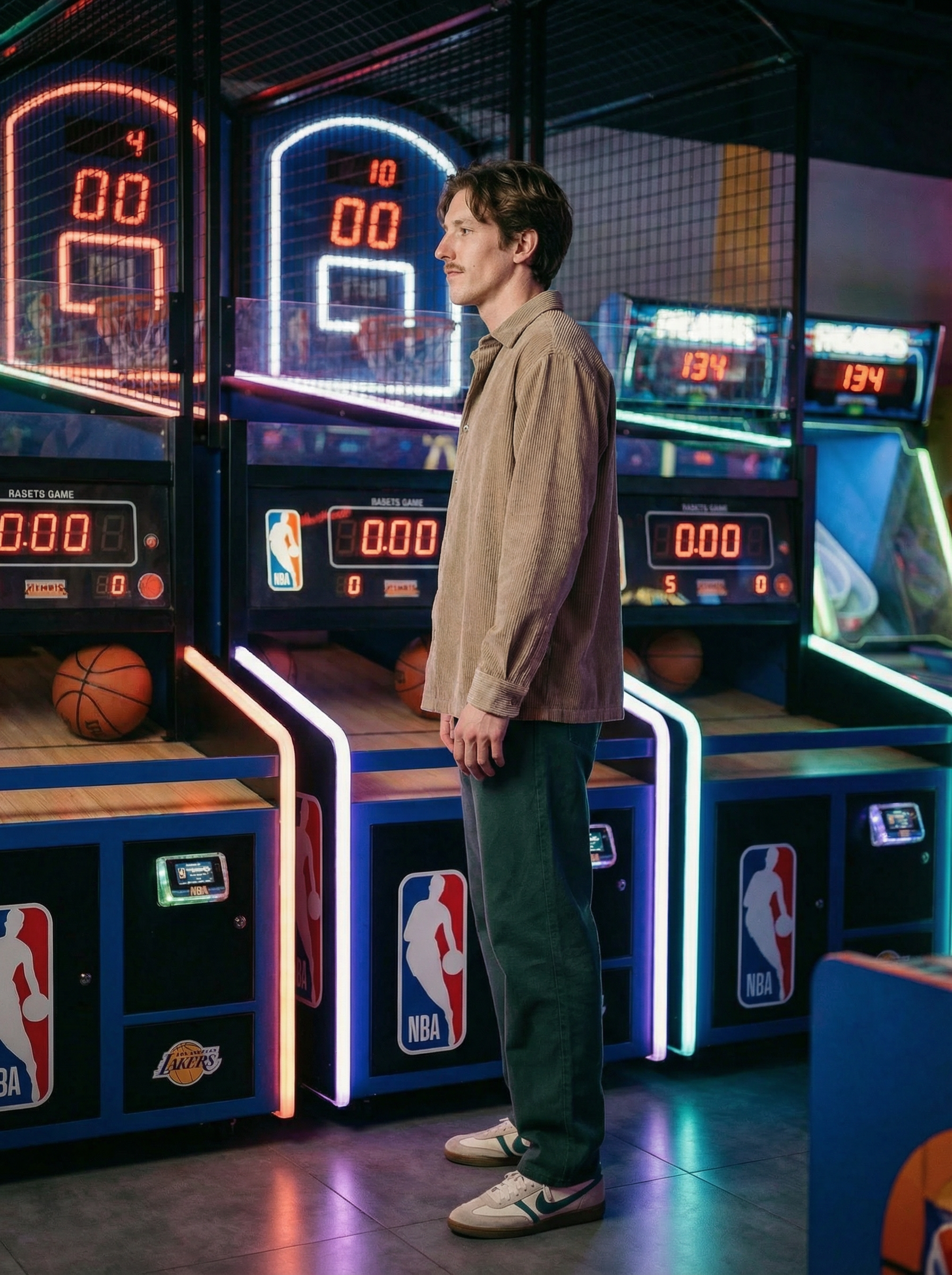 Beige Corduroy Relax Fit Full Sleeve Shirt