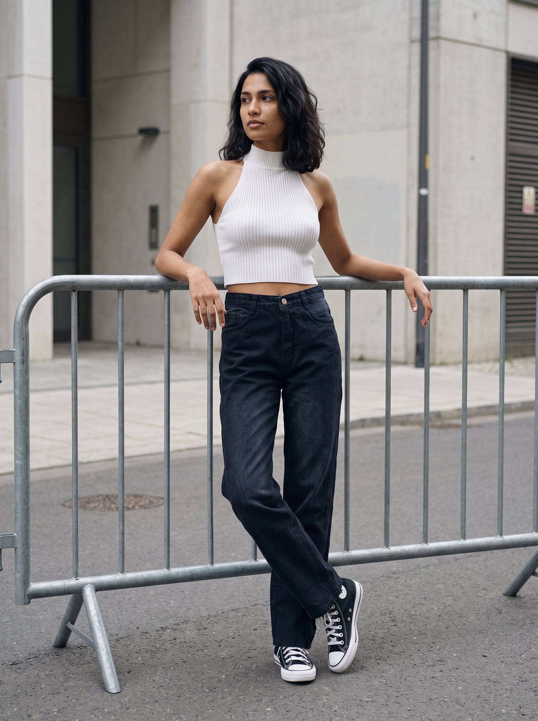 Women's Denim Anthracite  Straight Fit  Jeans