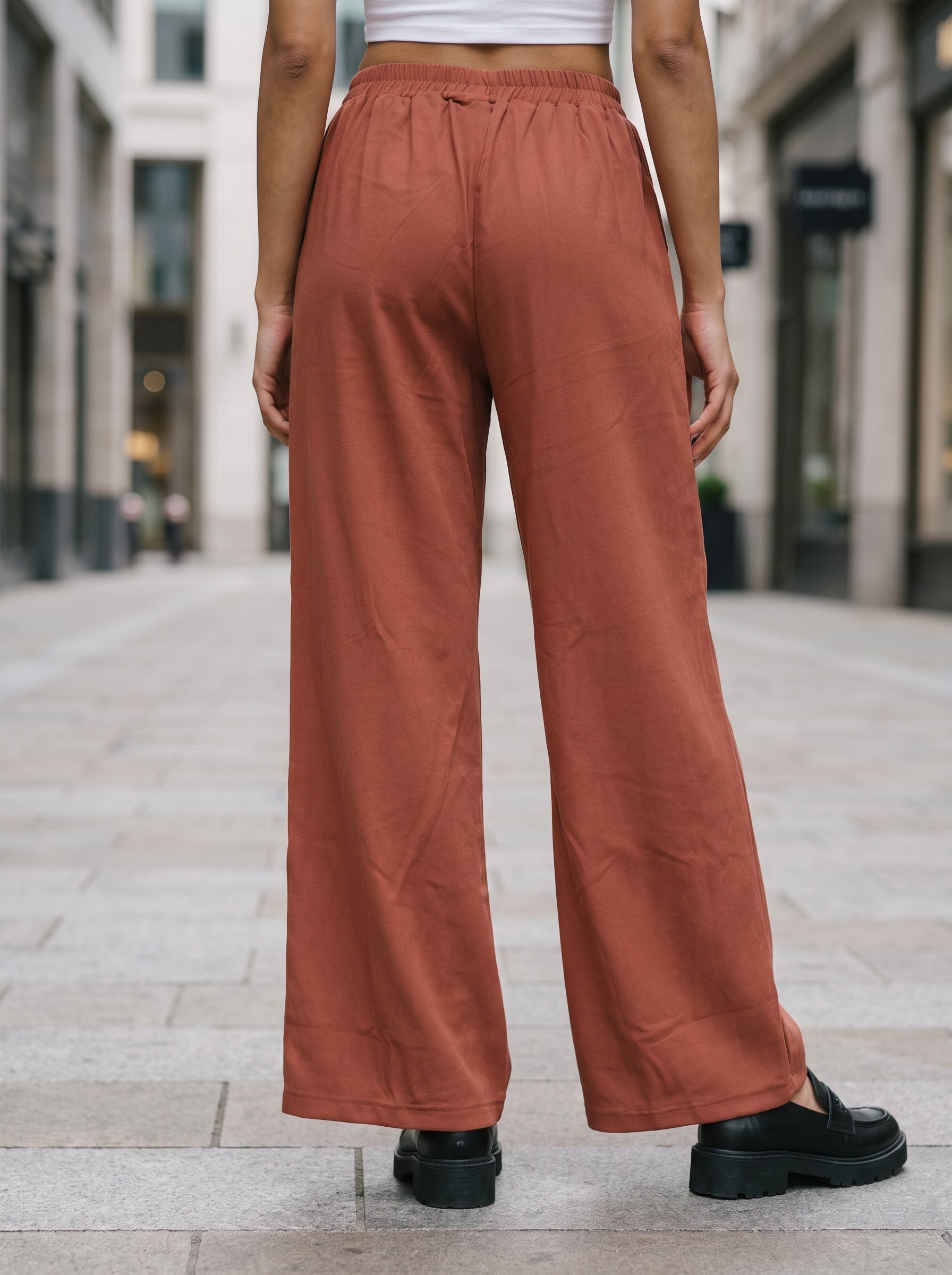 Women's Valentino Rust Bell Bottom Trousers