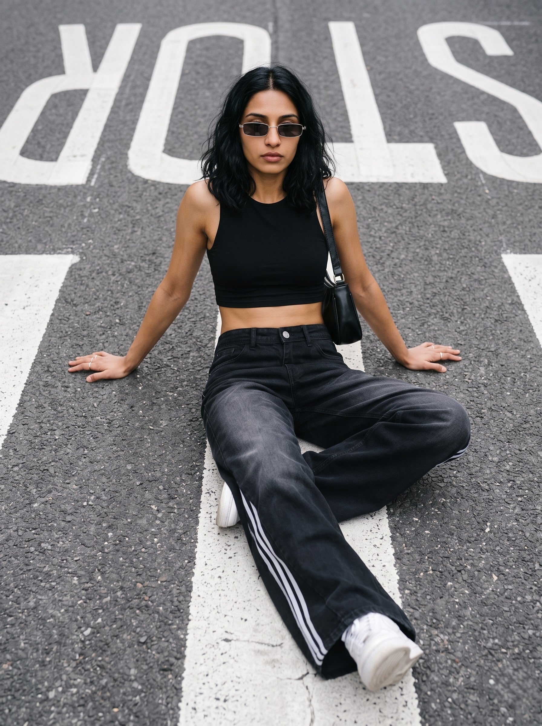 Women's Denim Black Color Wide Leg Fit  Jeans