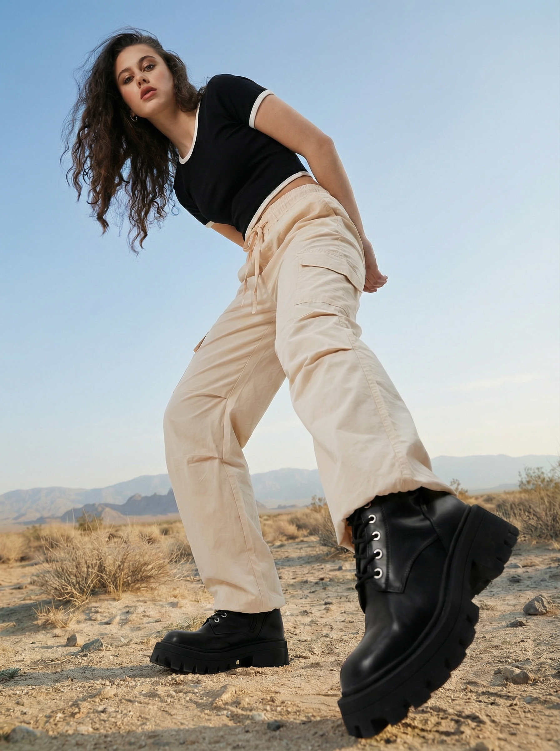 Regular Fit Womens Cargos