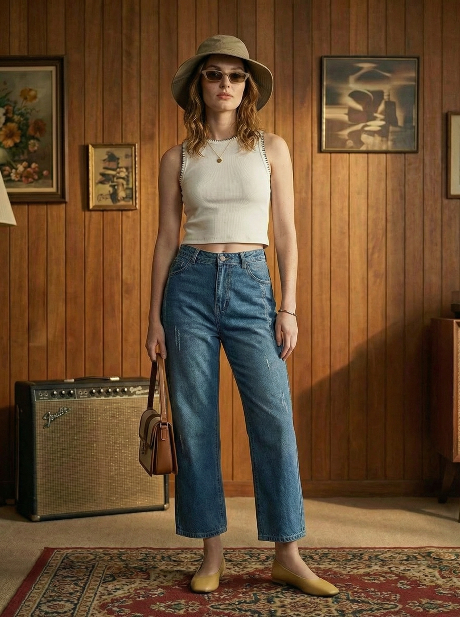 Off-White Solid Round Neck Crop Tee