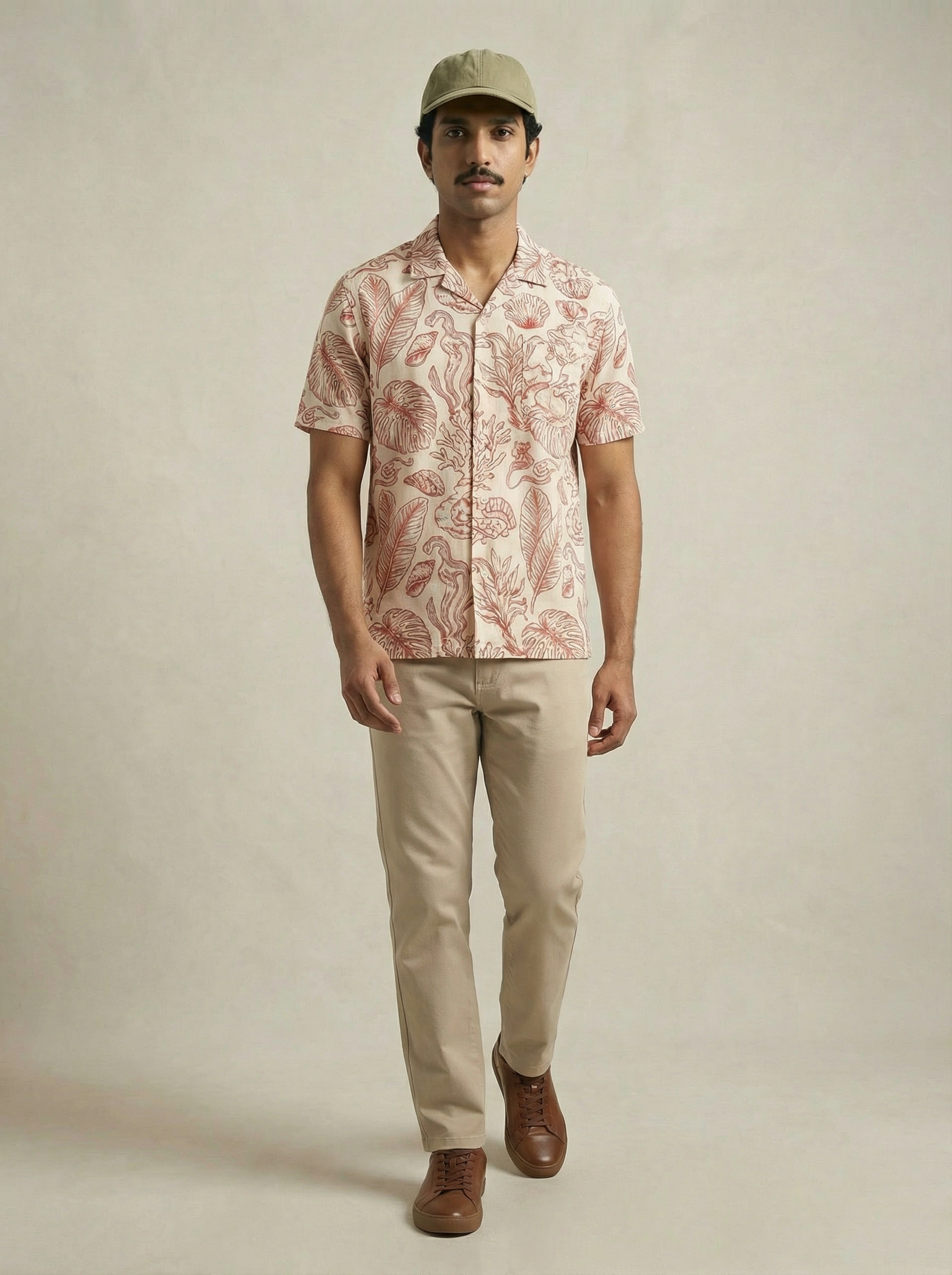 Men’s Multi-Colour Printed Knit Regular Fit Shirt