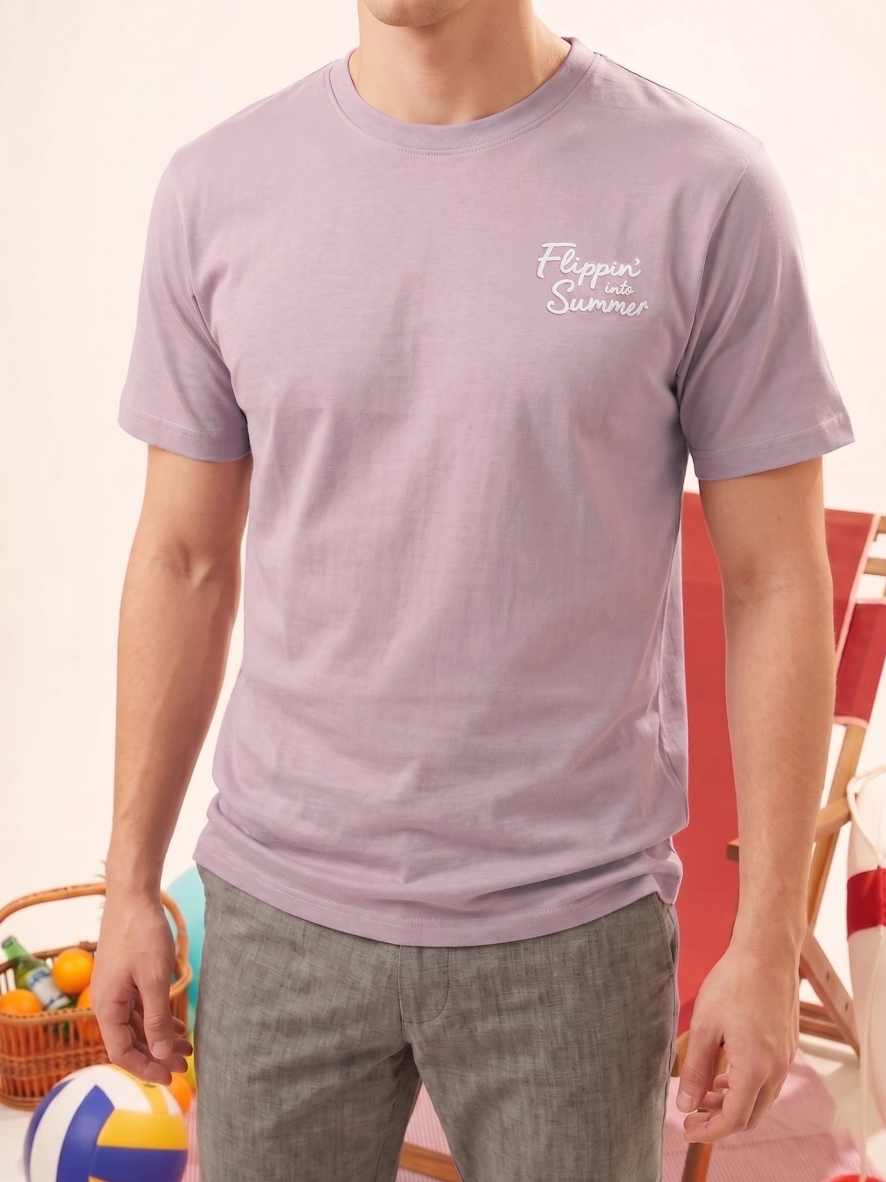 Men's Cotton Black Relaxed Fit Crew Neck T Shirt