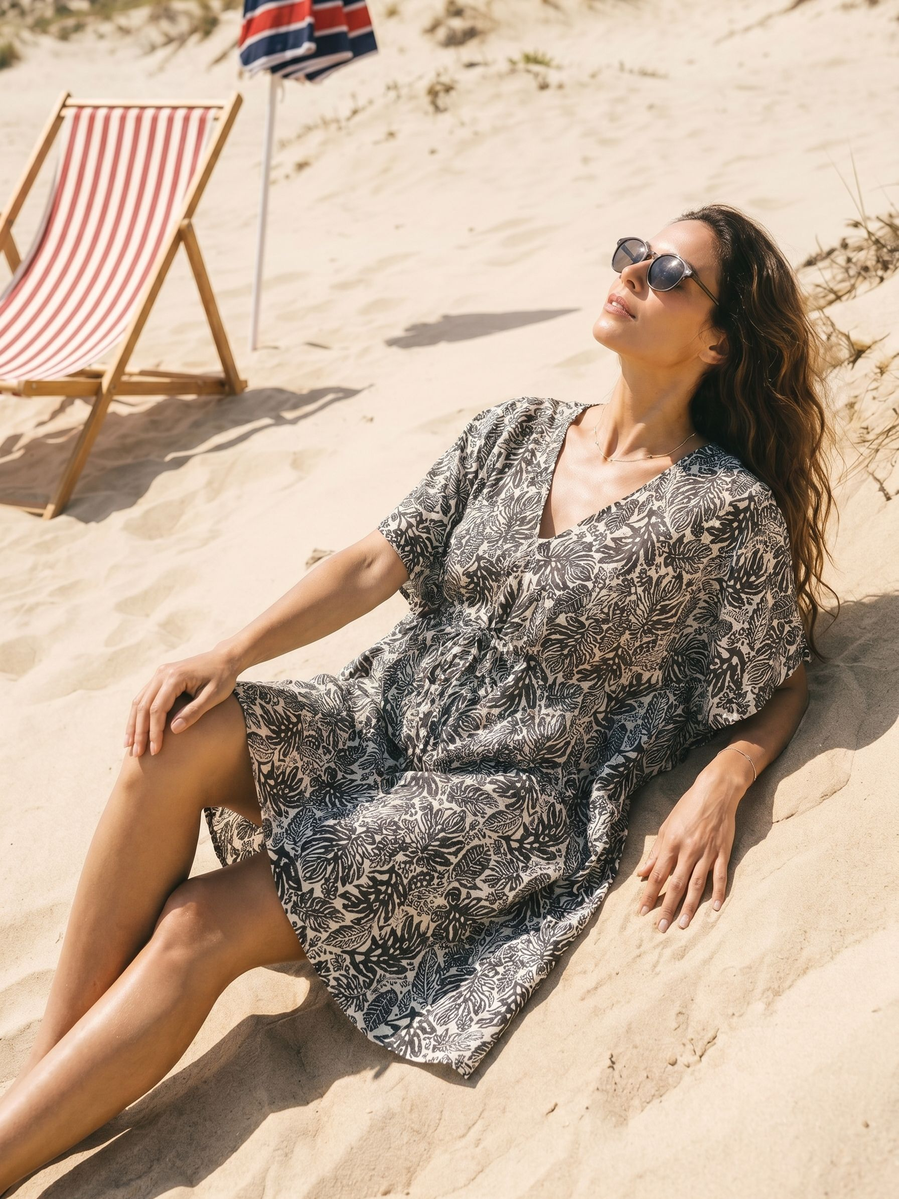 Women's Katha Fabric Grey Regular Fit Kaftan