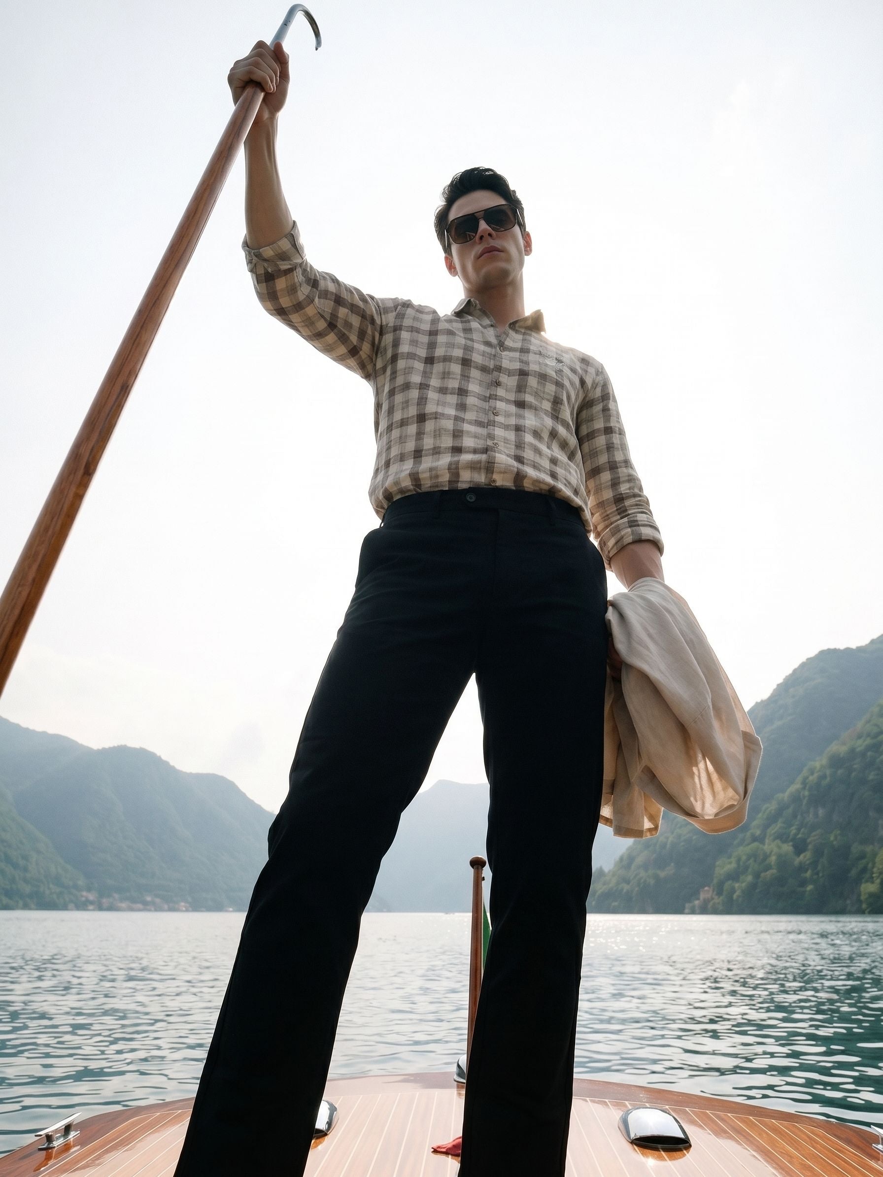 Men's Oatmeal Full Sleeve Relaxed Fit Shirt