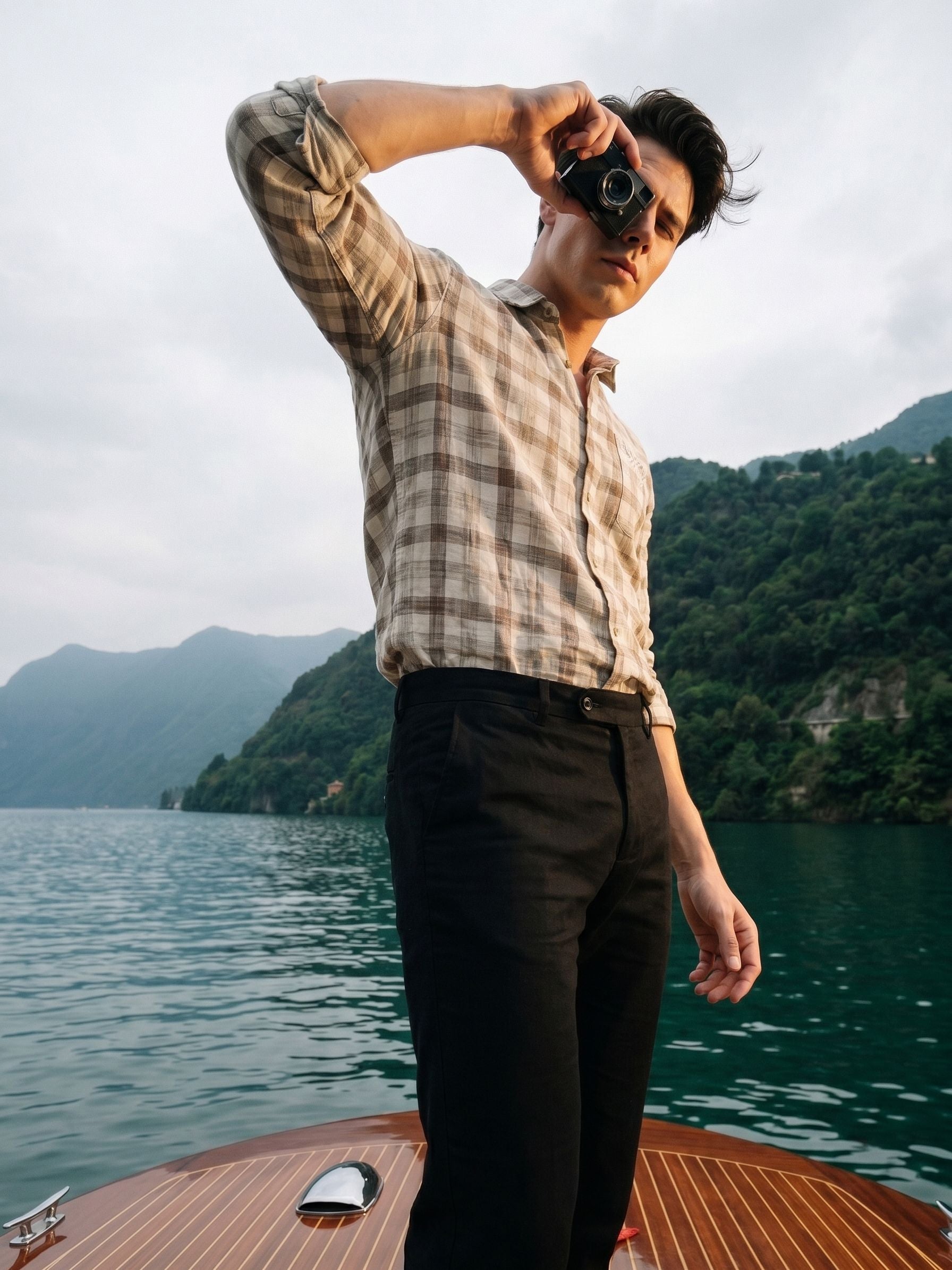 Men's Oatmeal Full Sleeve Relaxed Fit Shirt