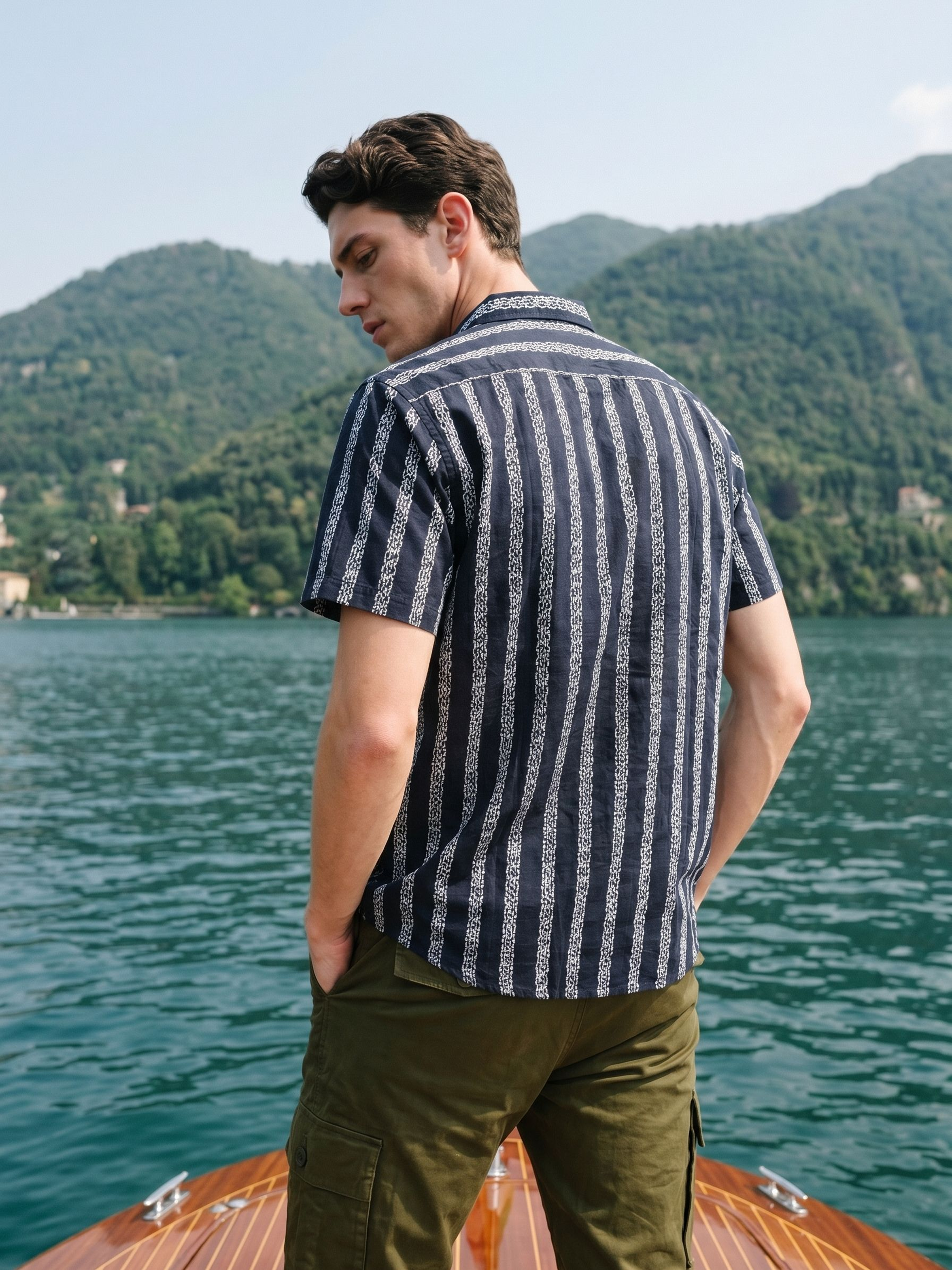 Men's Led Dobby Prints Regular Fit  Shirt