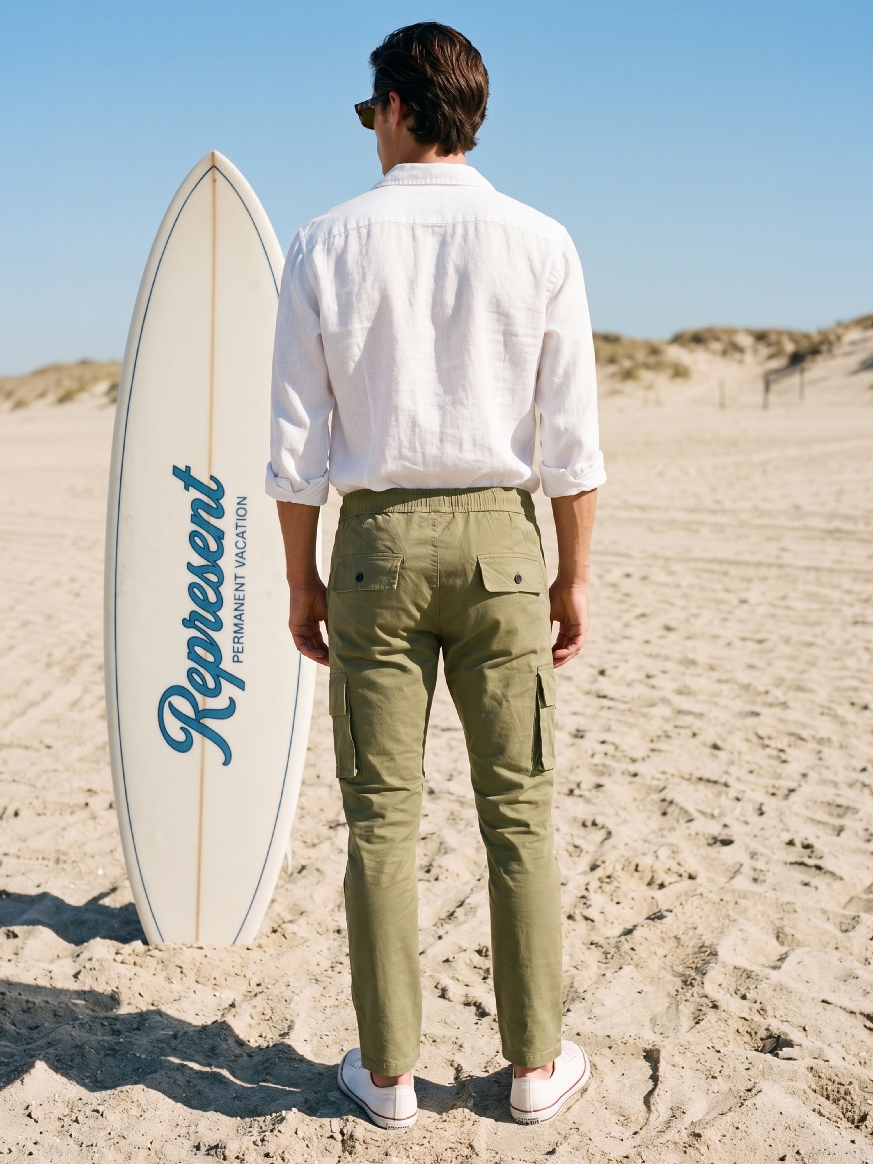 Men's Dark Khaki Cotton Cargos