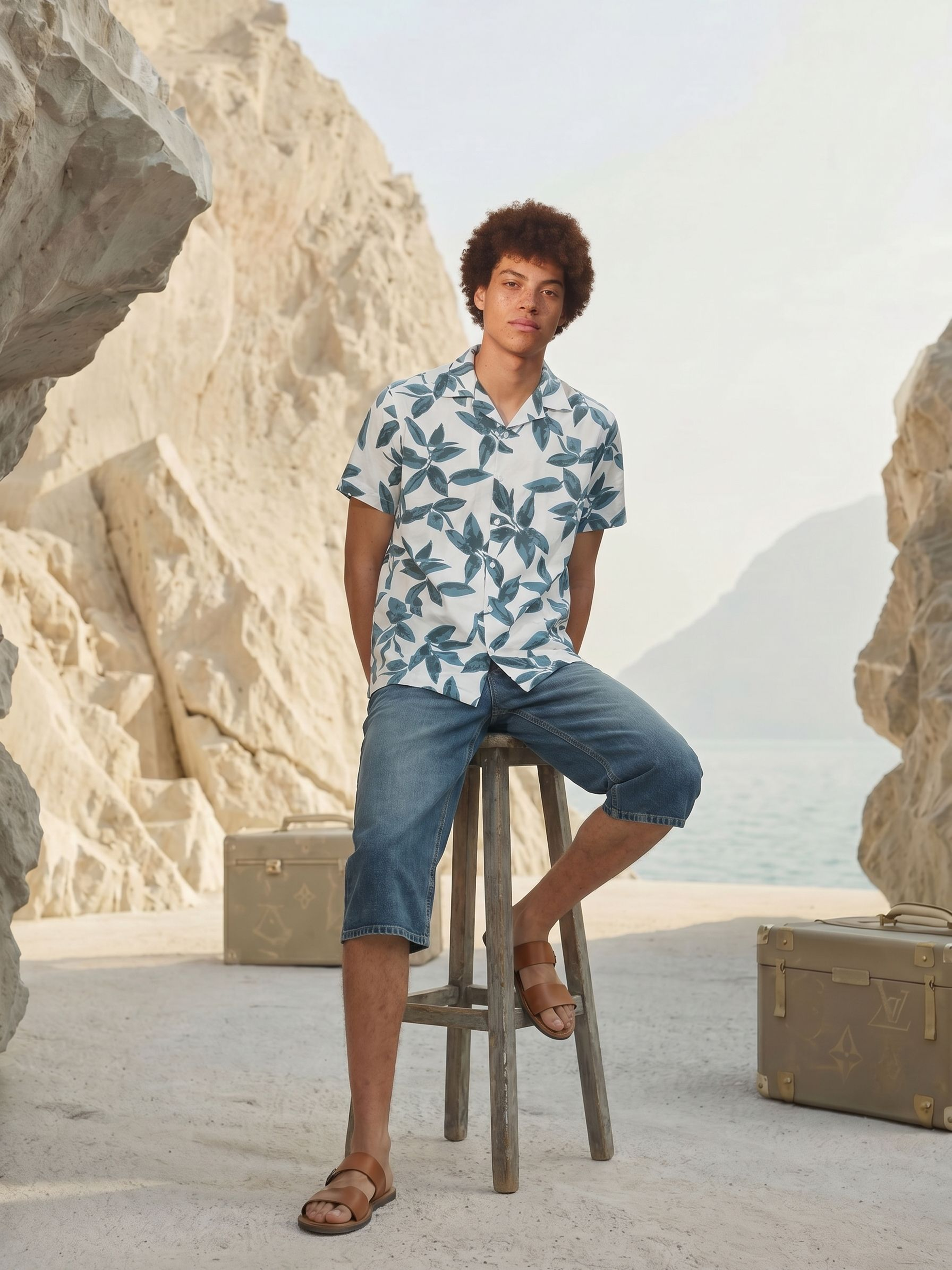 Men's Mango Sky Relaxed Fit Regular Shirt