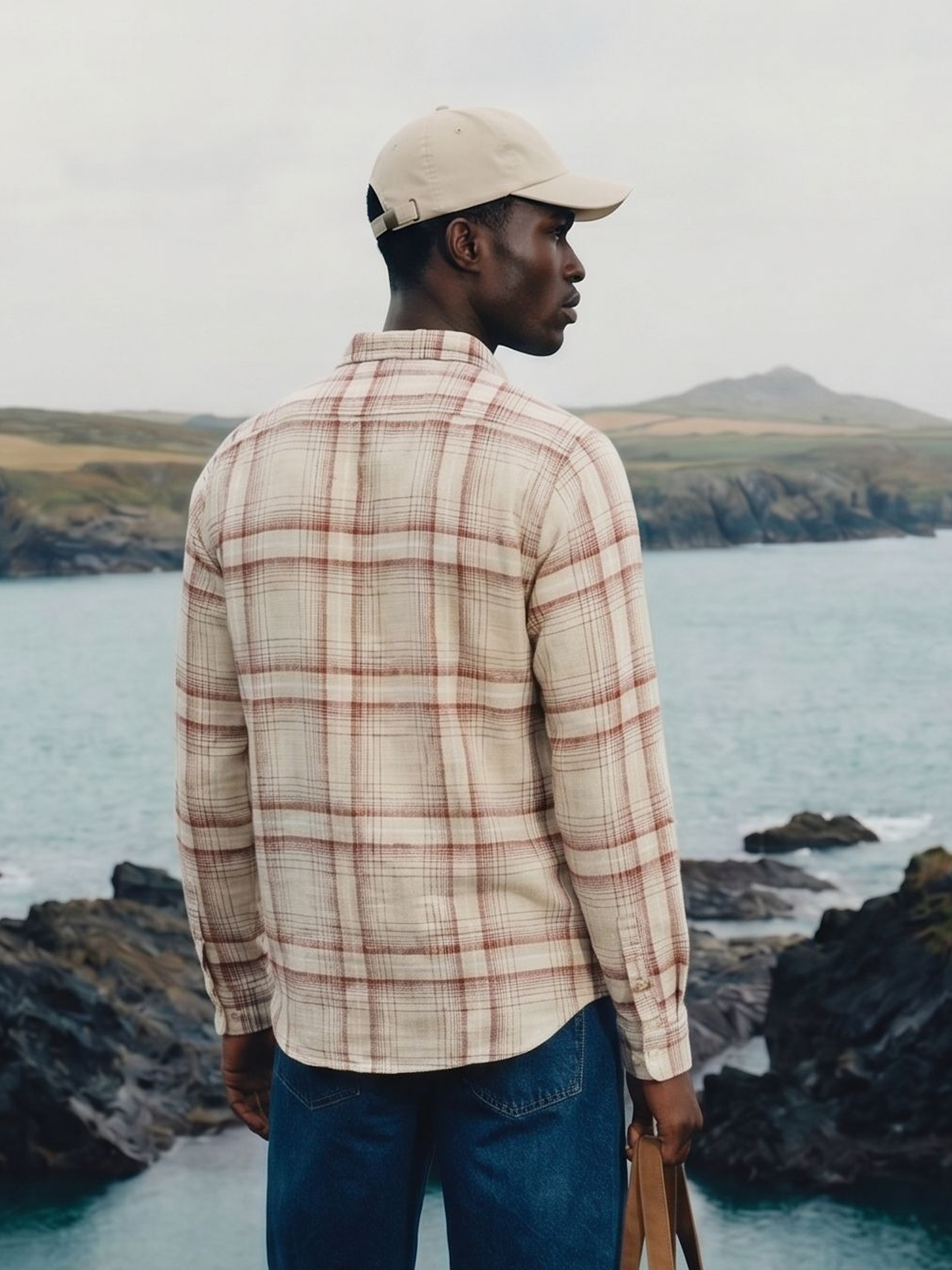 Men's Checks Rust Regular Fit Shirt