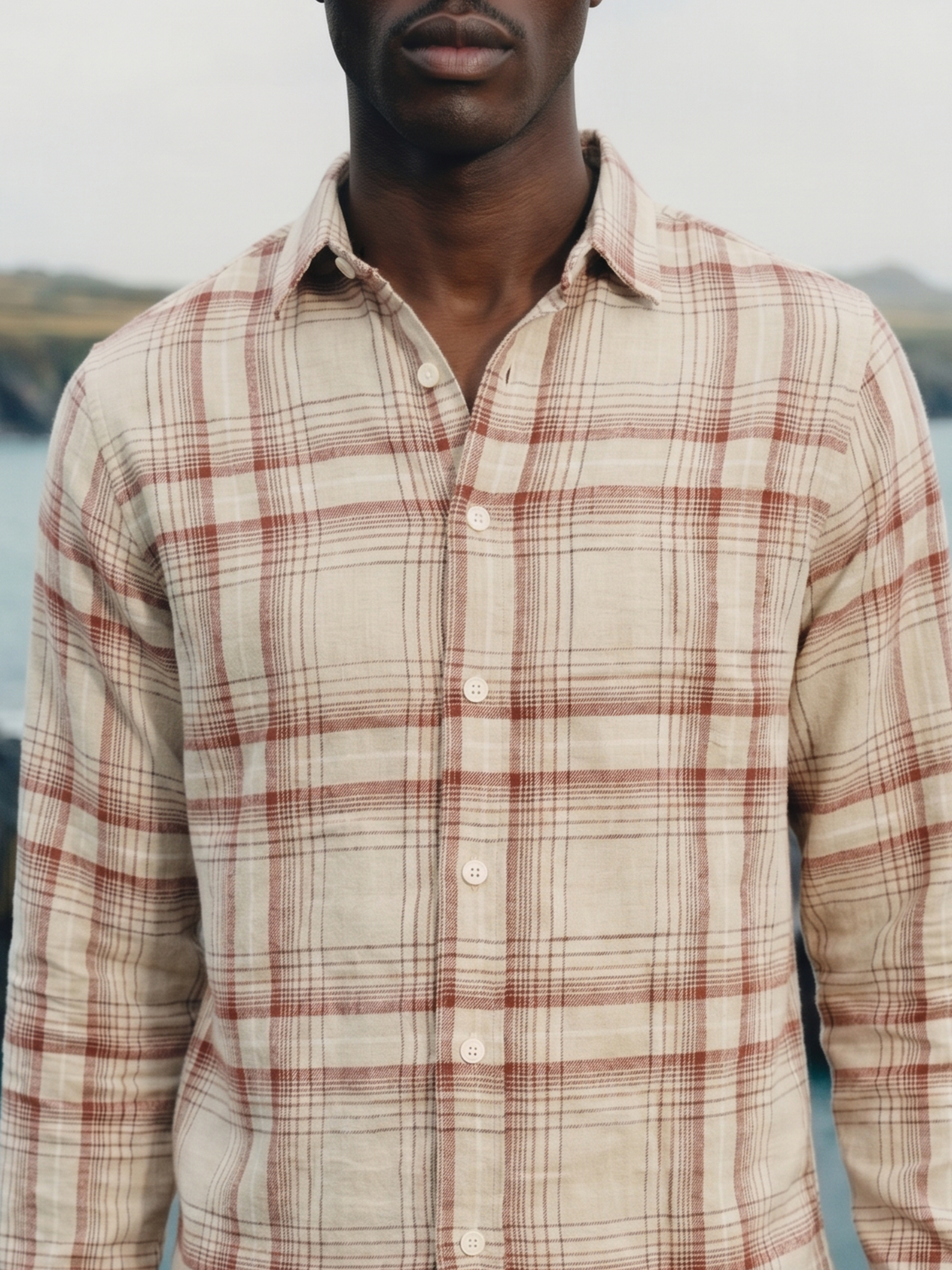 Men's Checks Rust Regular Fit Shirt