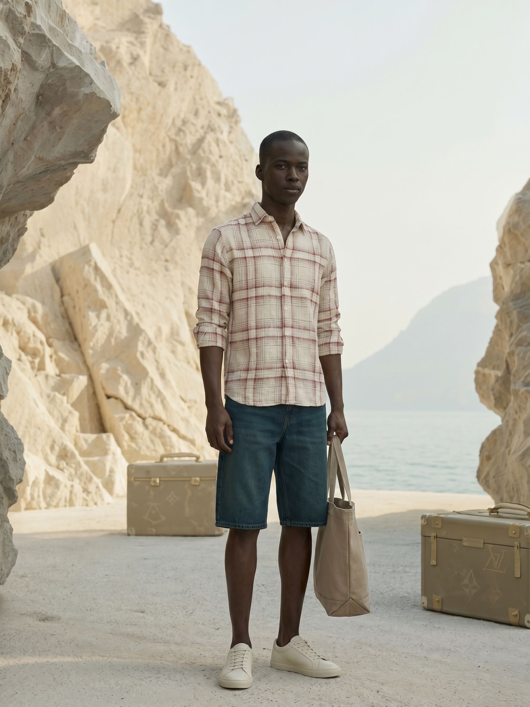 Men's Checks Rust Regular Fit Shirt