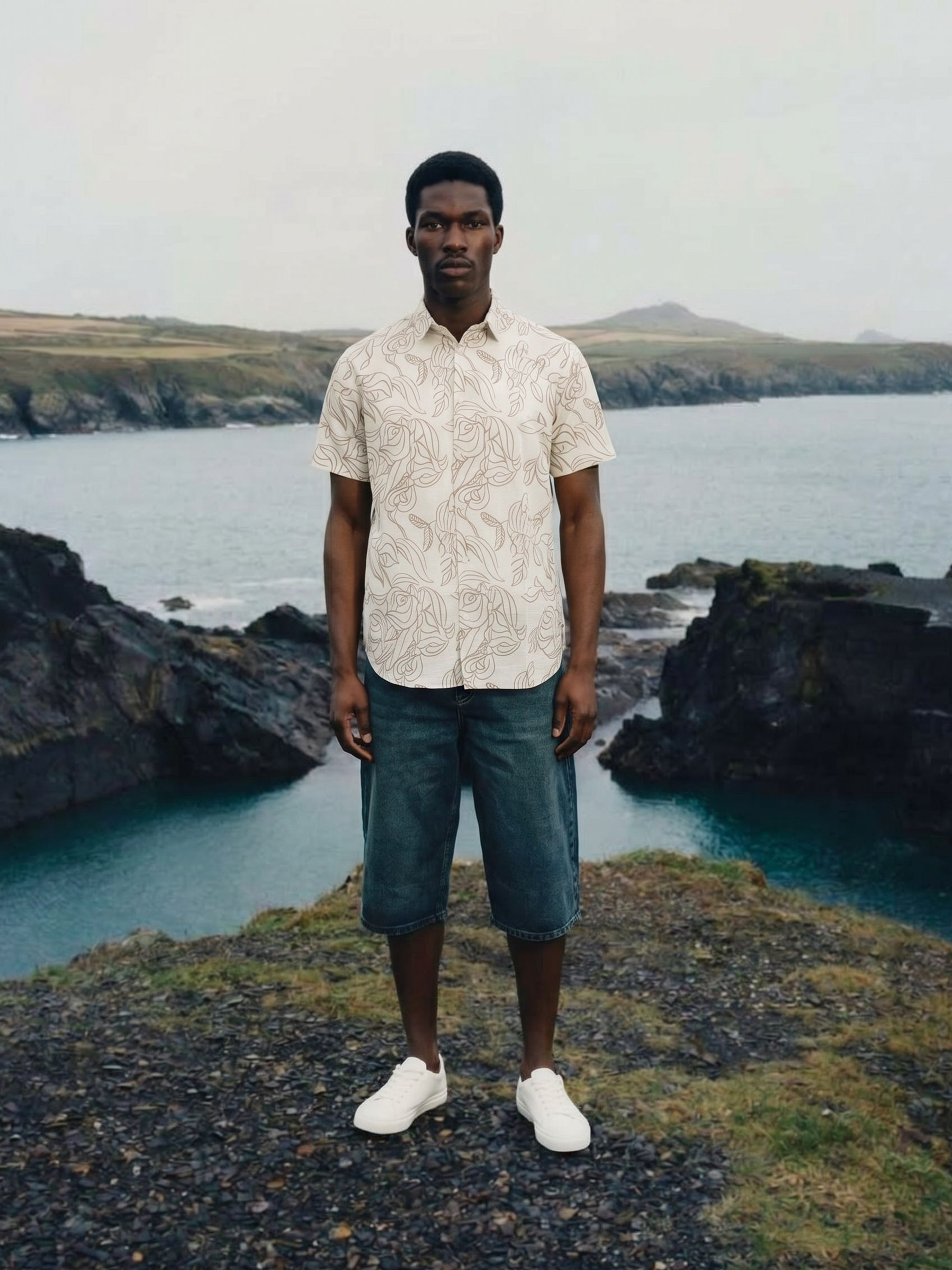 Men's Imported Prints Fawn Relaxed Fit Shirt