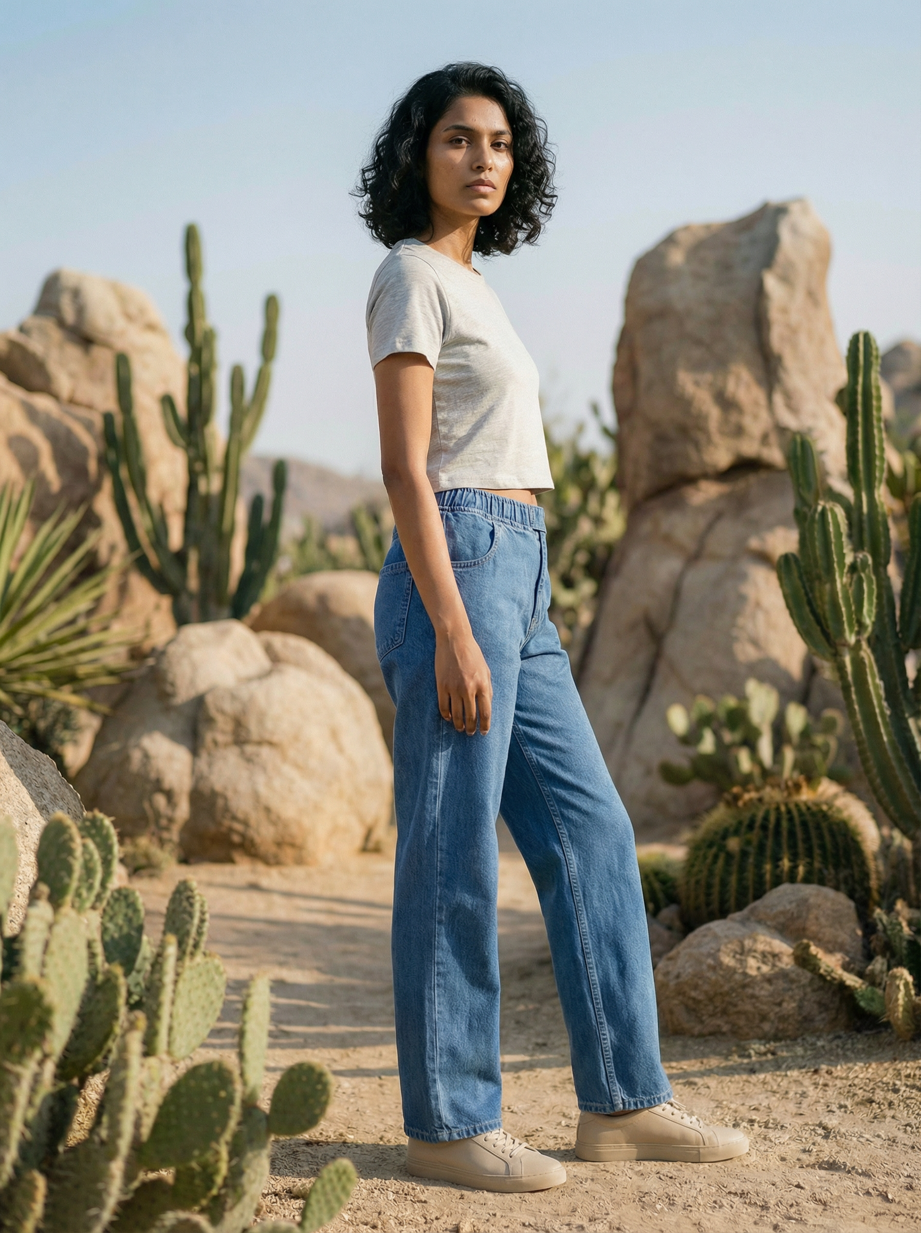 Women’s Stone Straight Fit Denim Jeans