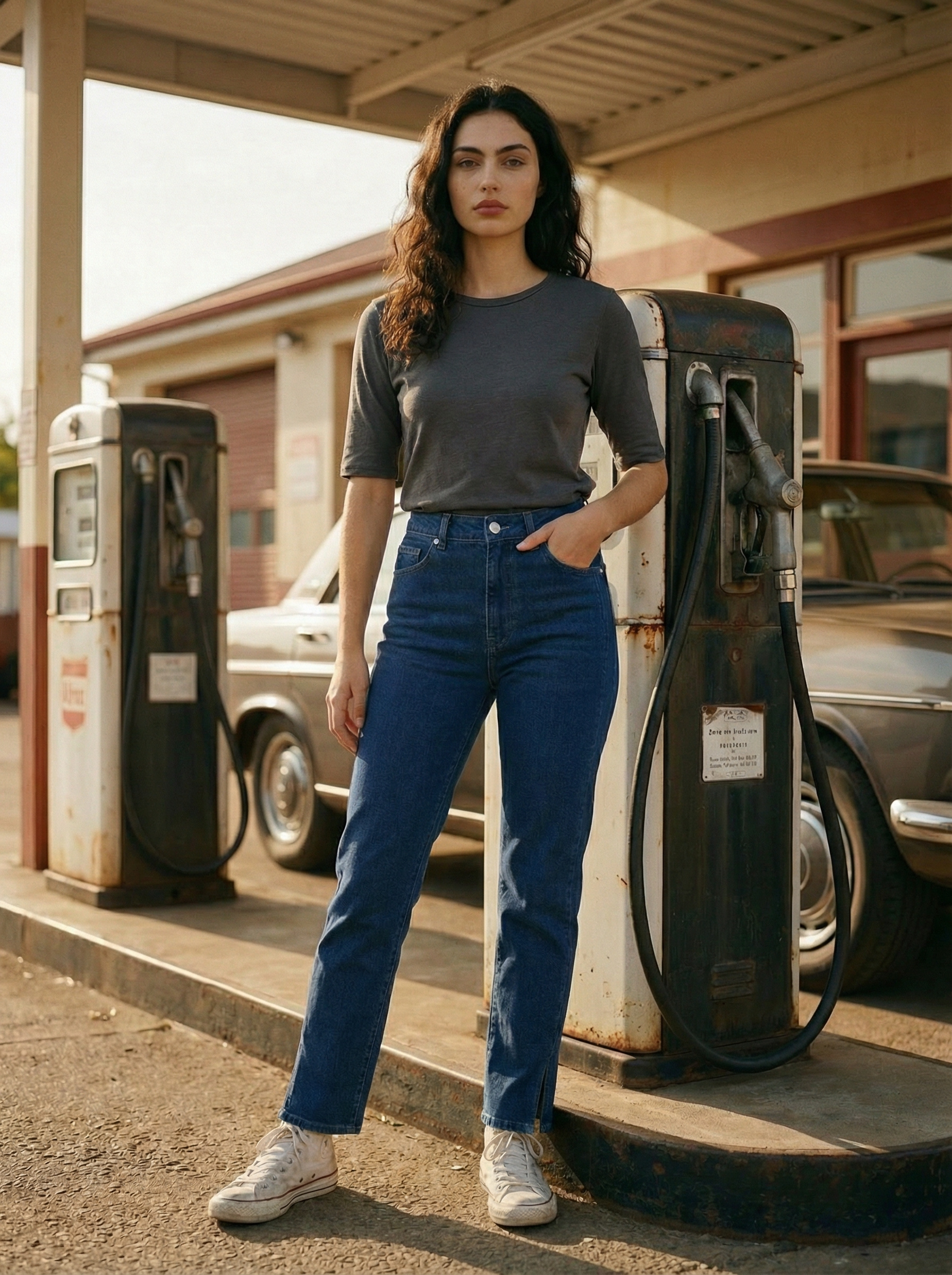 Women’s DX Wash Denim Mom Fit Jeans with PP Spray