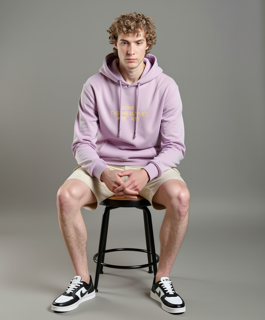 Men's Hoodies Pastel Pink