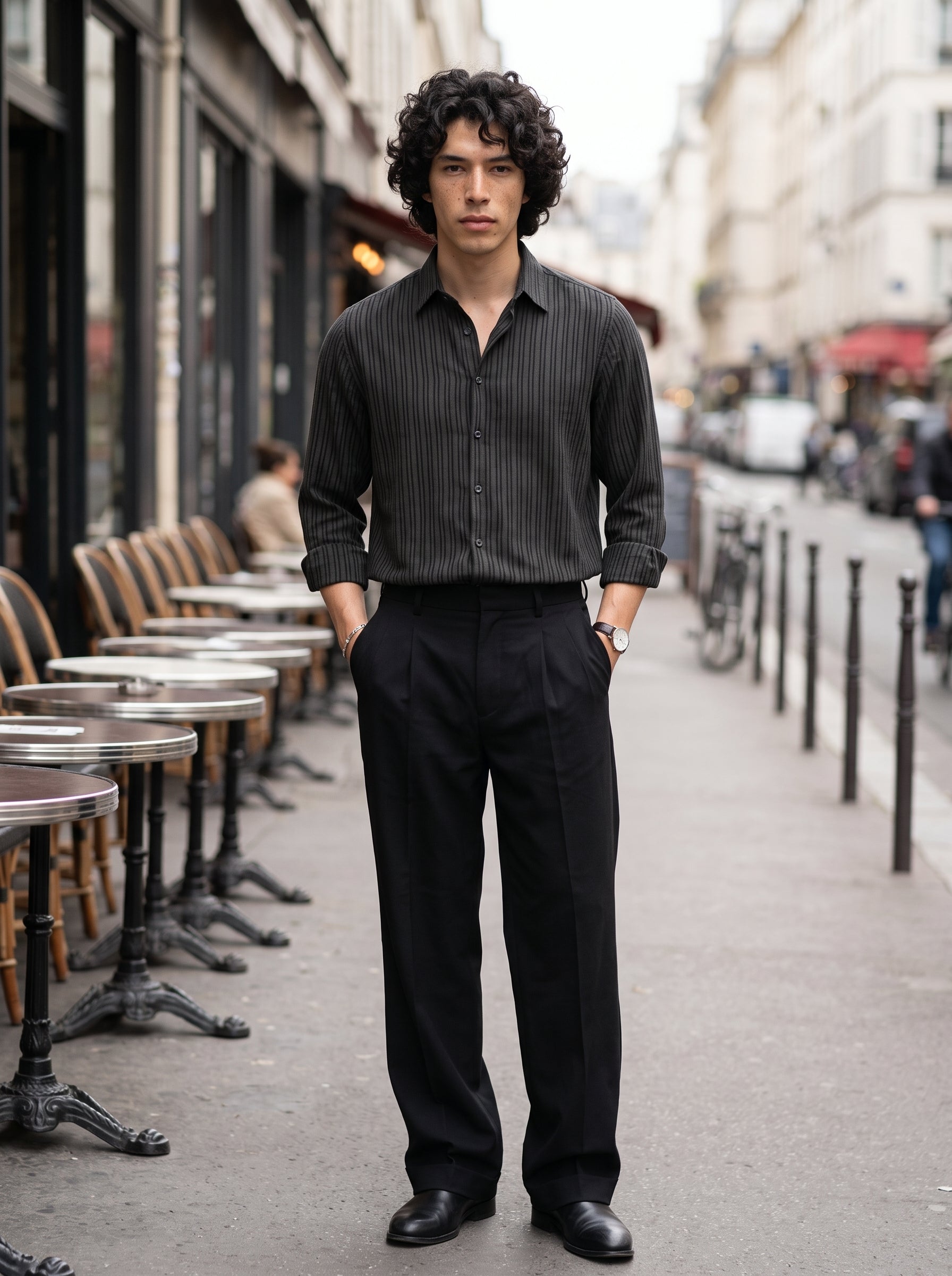 Men's Cotton Elephant Grey Relaxed Fit Shirt