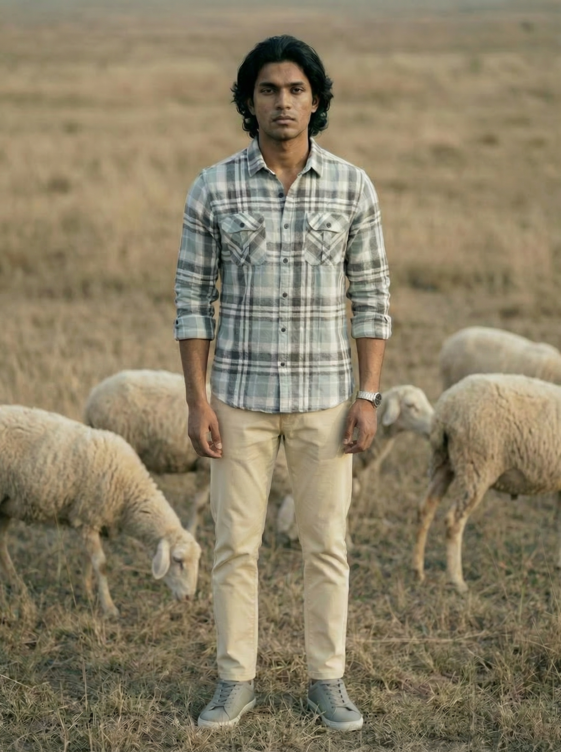 Men’s Regular Fit Cotton Check Shirt
