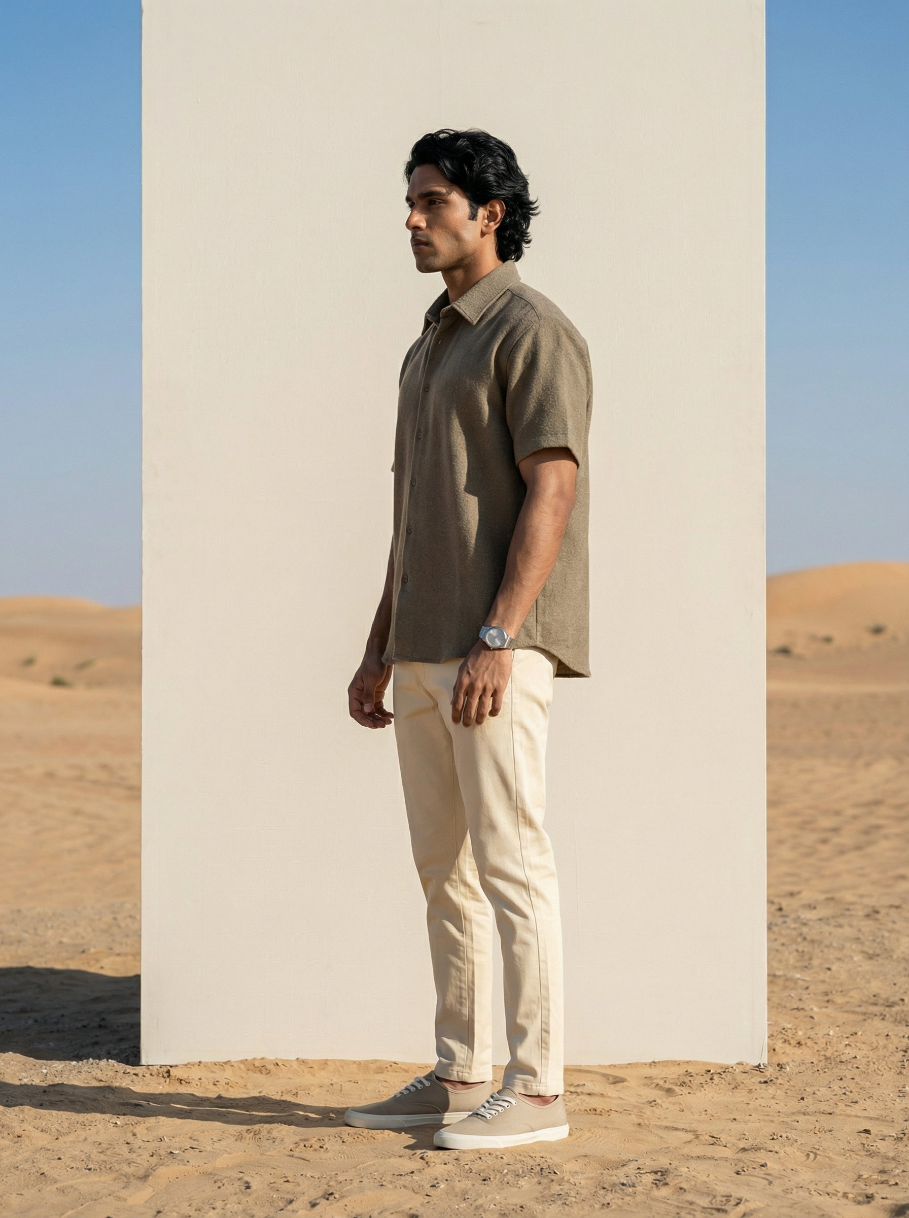Men’s Harmony Coffee Brown Oversized Shirt