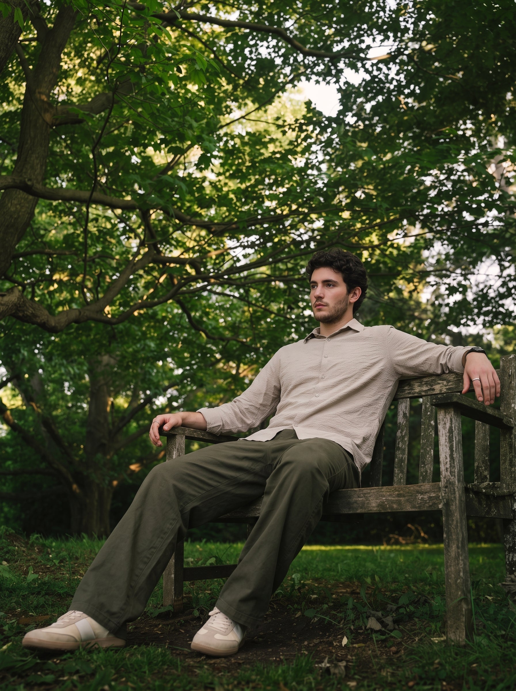 Men's Imported Bone Relaxed Fit Shirt