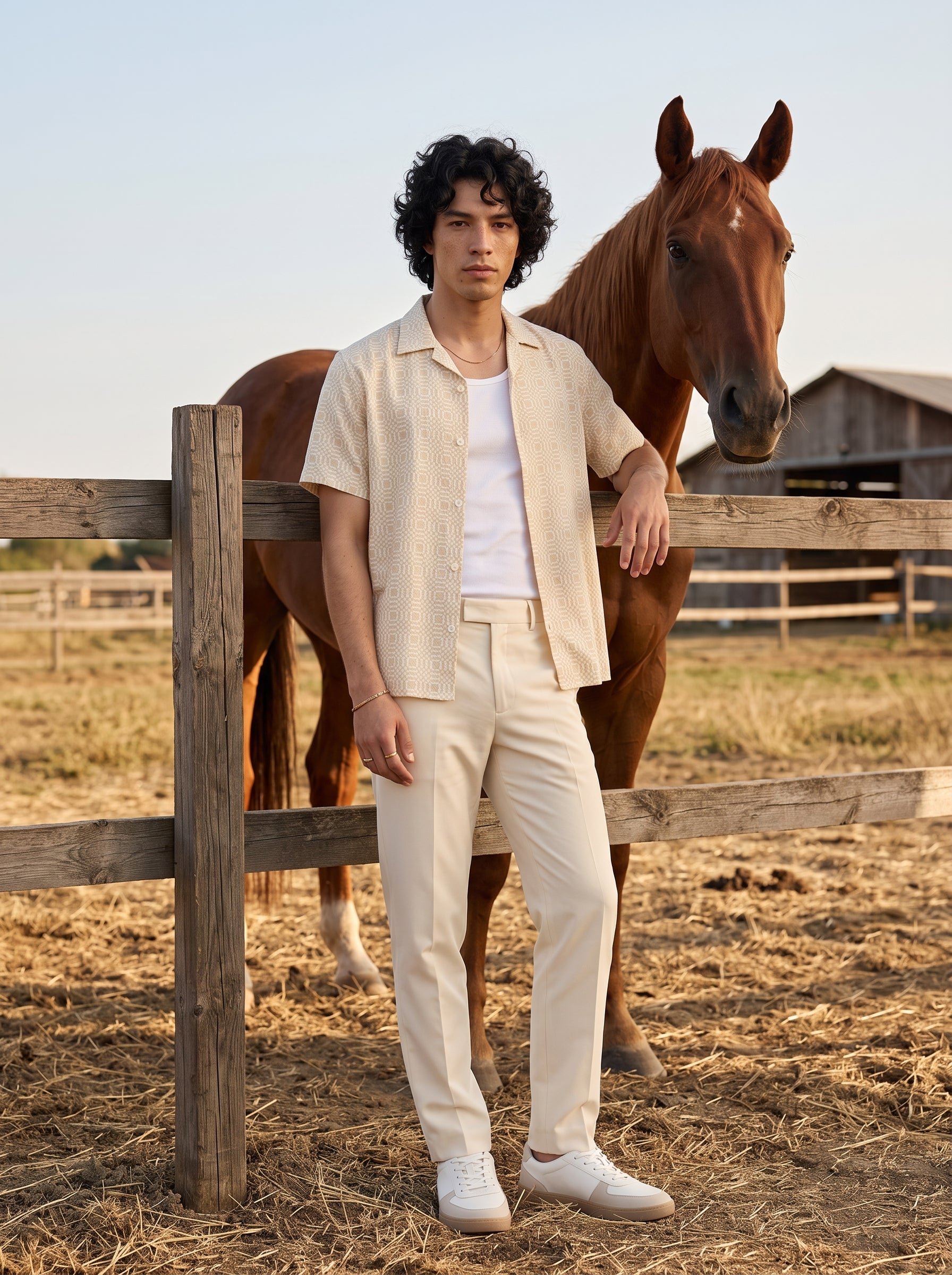 Men's Cotton Golden Yellow Relaxed Fit Shirt