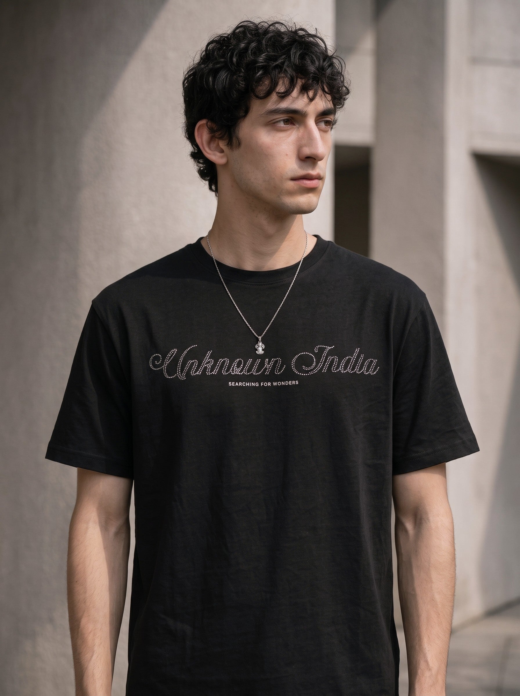 Men's Cotton Jersy 200 Gsm Black Relaxed Fit T Shirt