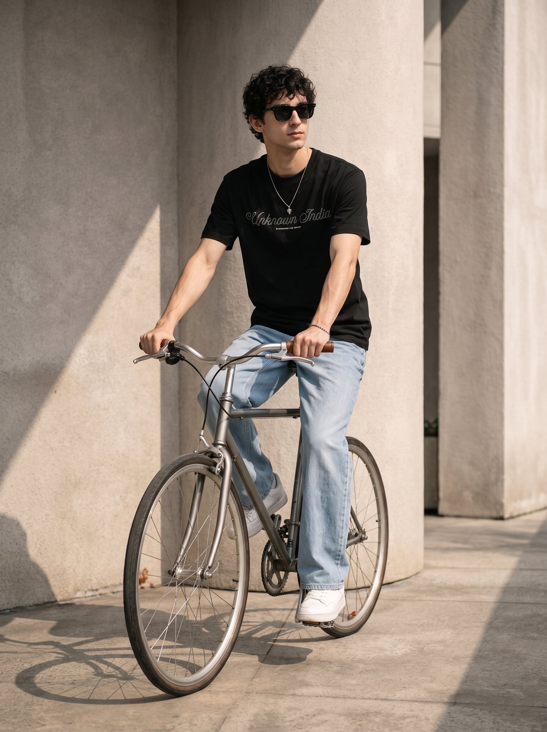 Men's Cotton Jersy 200 Gsm Black Relaxed Fit T Shirt