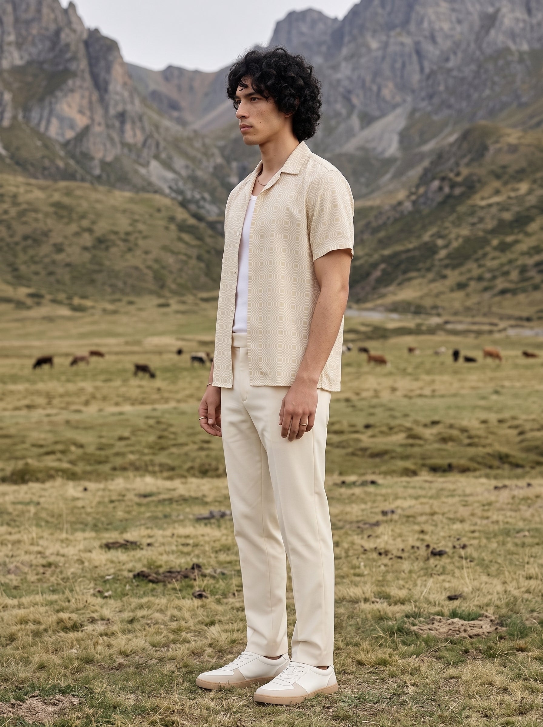 Men's Cotton Golden Yellow Relaxed Fit Shirt
